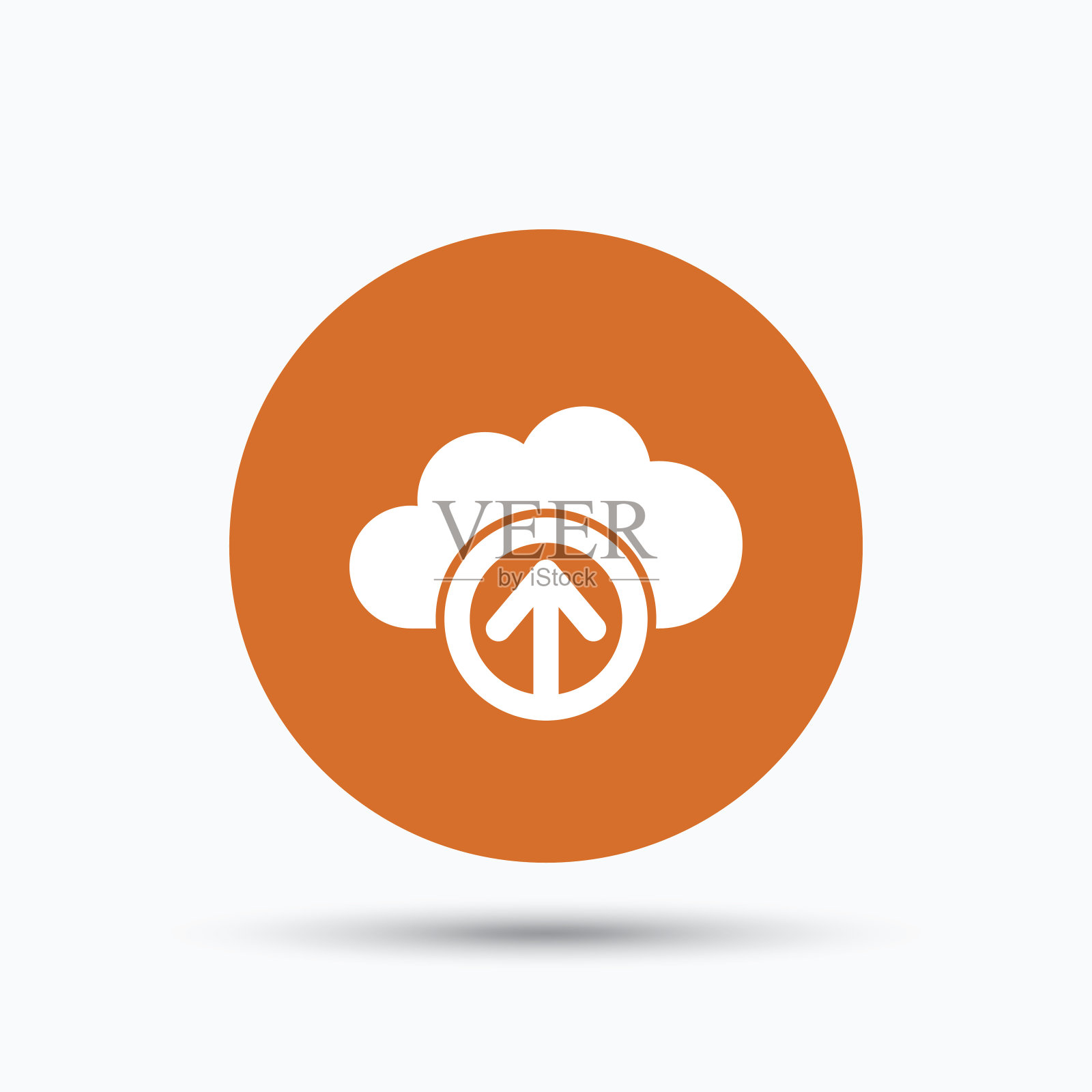 从云图标上传。数据存储的信号。插画图片素材