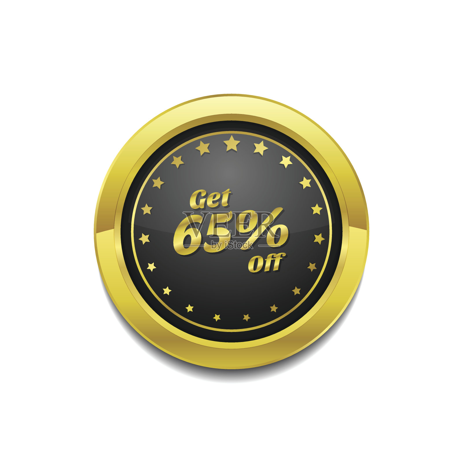 得到65%的黄金矢量图标设计元素图片