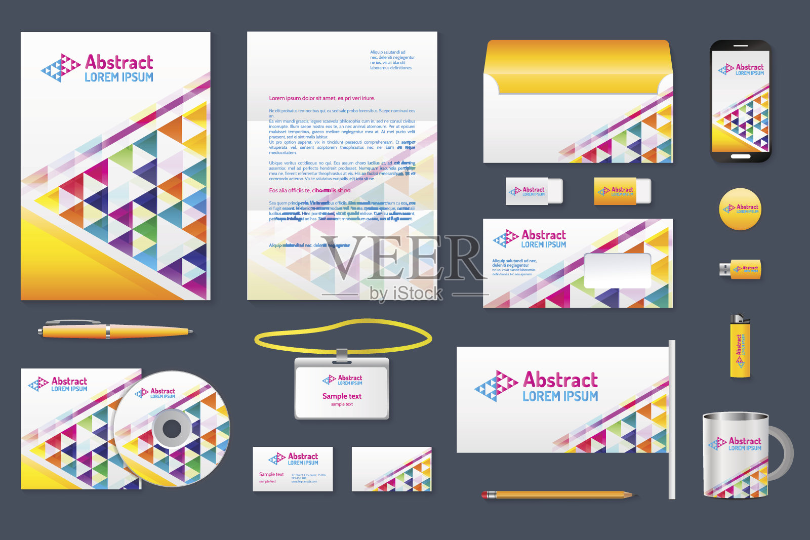 企业形象品牌模板插画图片素材