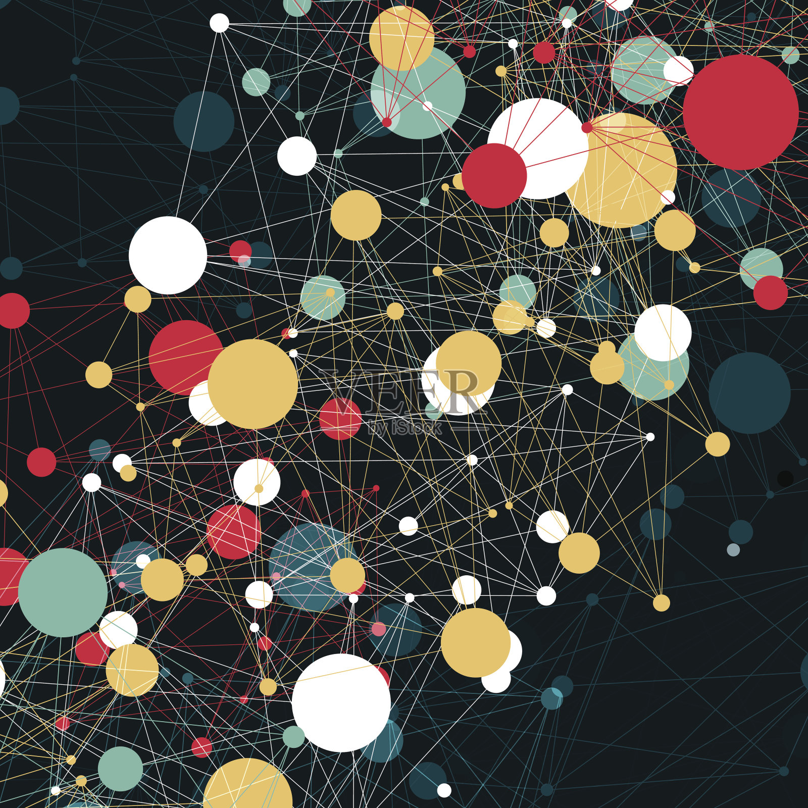 彩色技术与通信概念背景插画图片素材