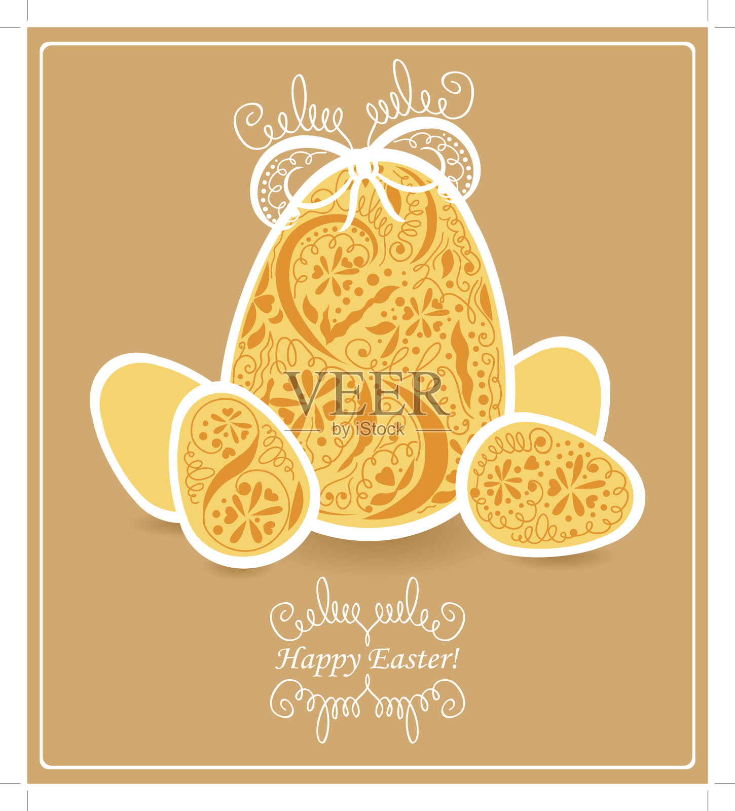 复活节彩蛋卡片插画图片素材