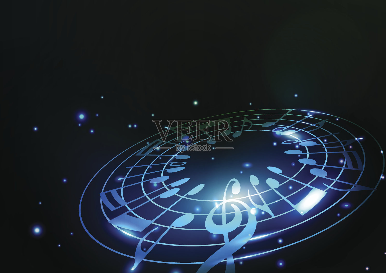 摘要笔记与轻散景背景插画图片素材