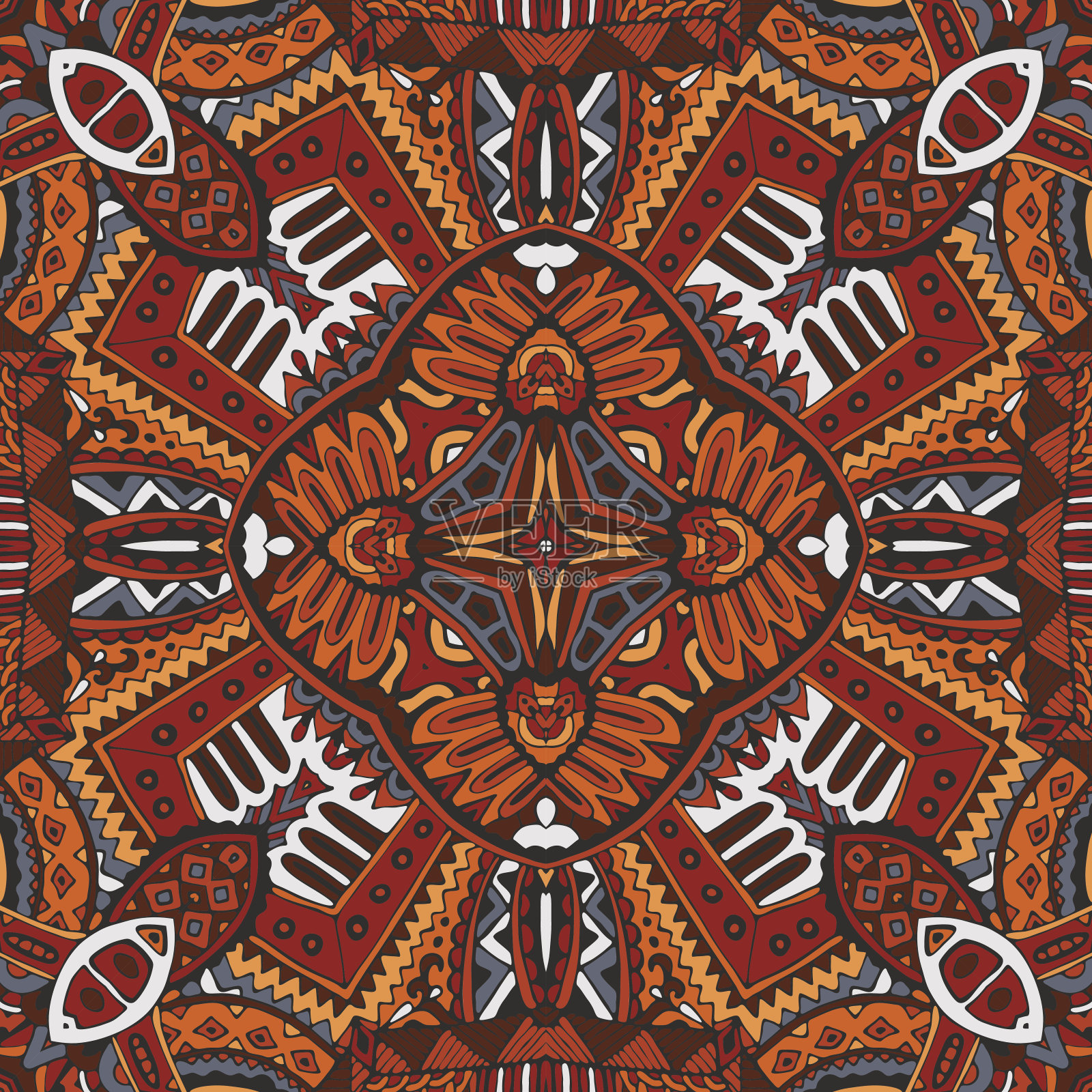 无缝矢量几何打印插画图片素材