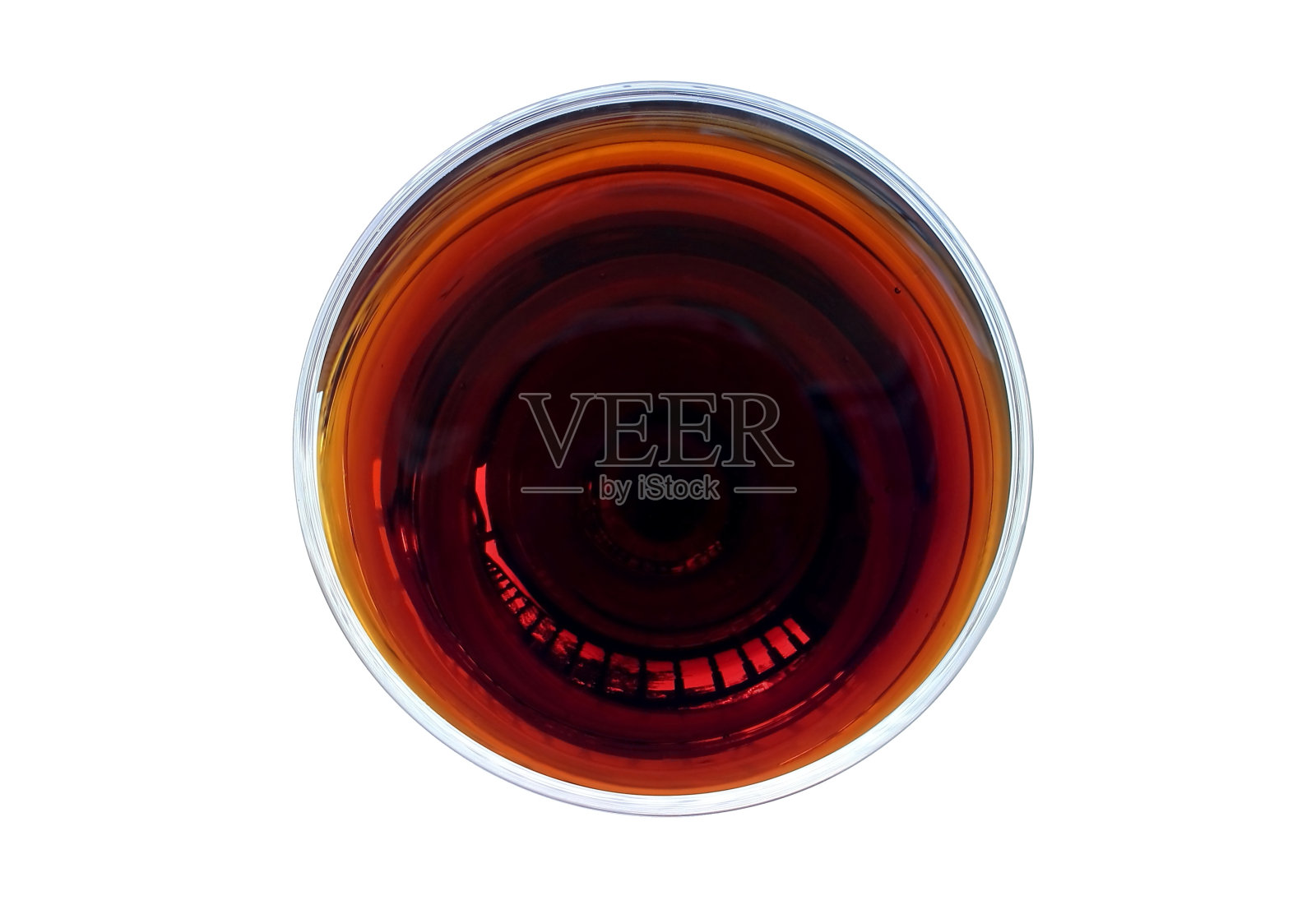 透明的鱼酱和孤立的俯视图照片摄影图片