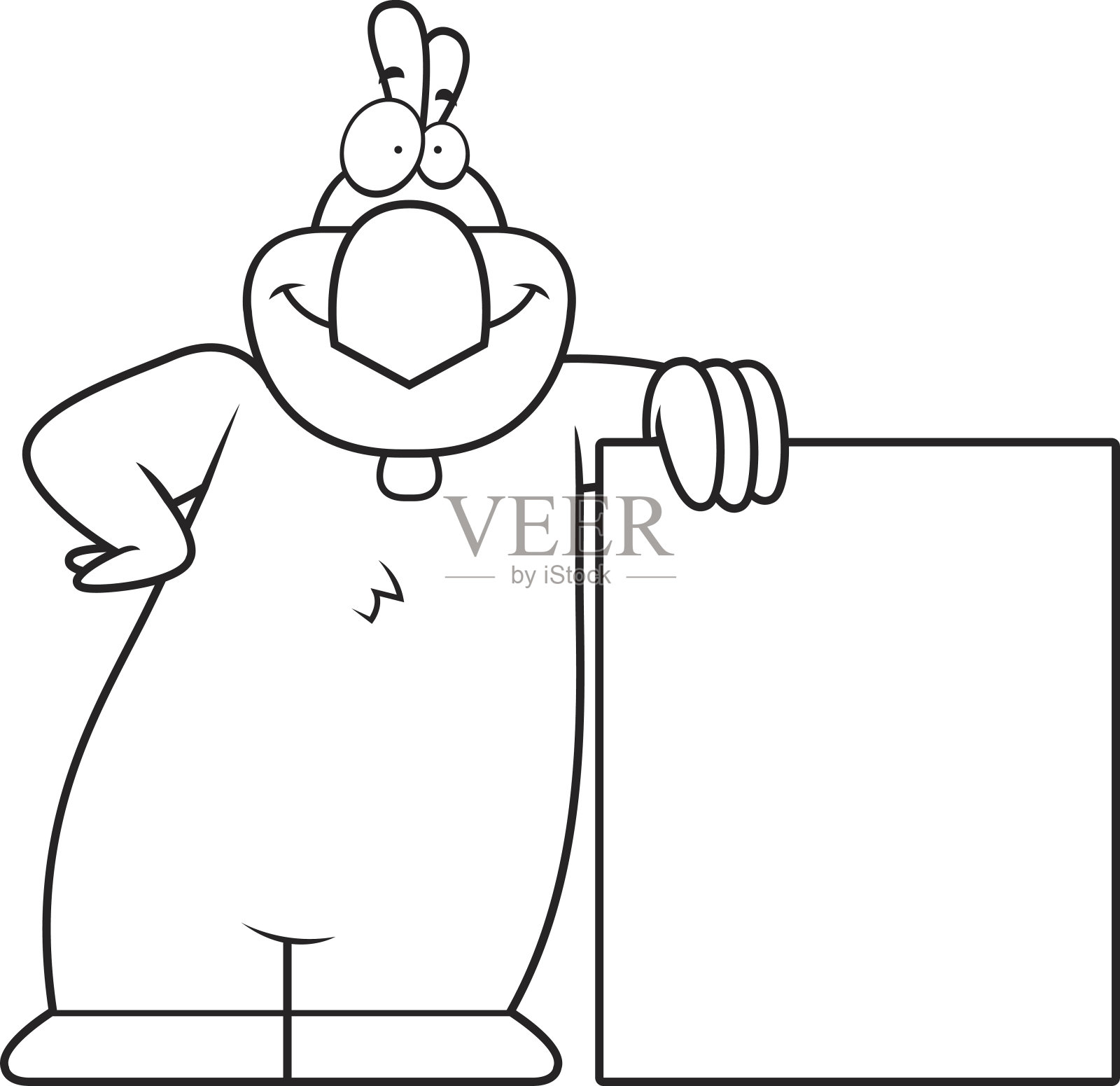 卡通鸡标志插画图片素材