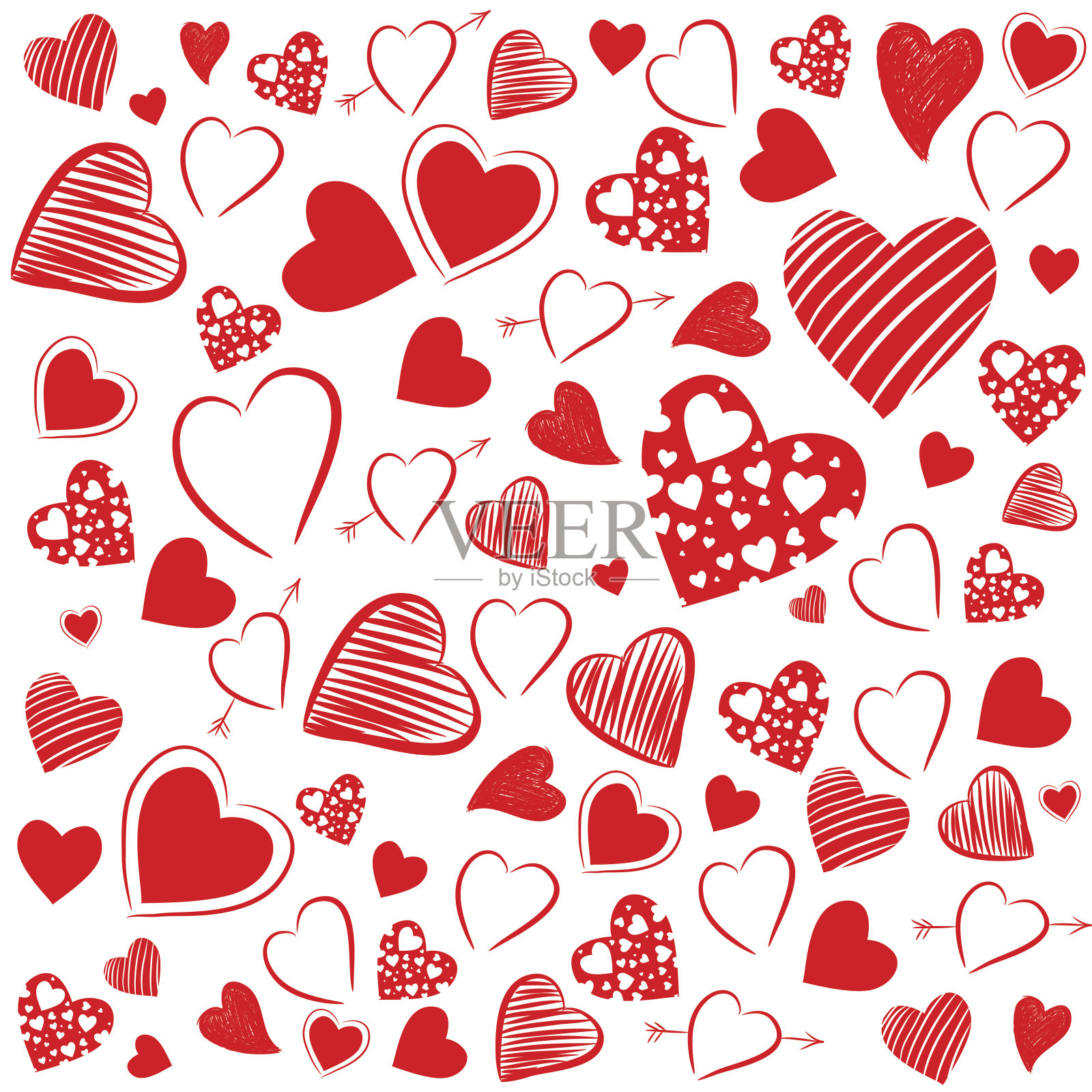 心形状的背景插画图片素材