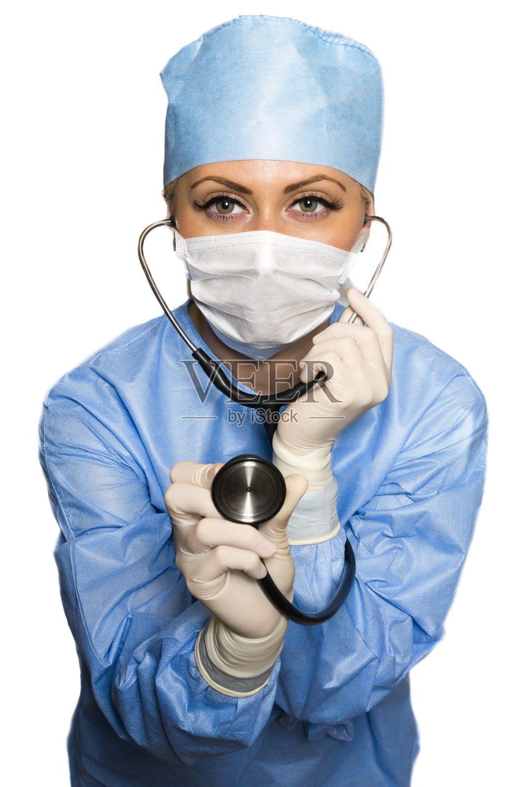 医生用听诊器照片摄影图片