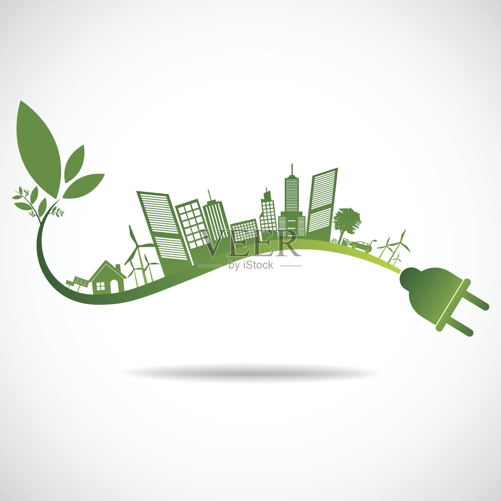 生态学的概念。拯救世界插画图片素材