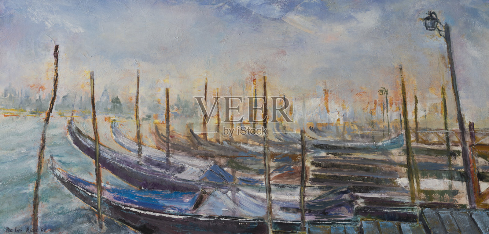 威尼斯绘画插画图片素材