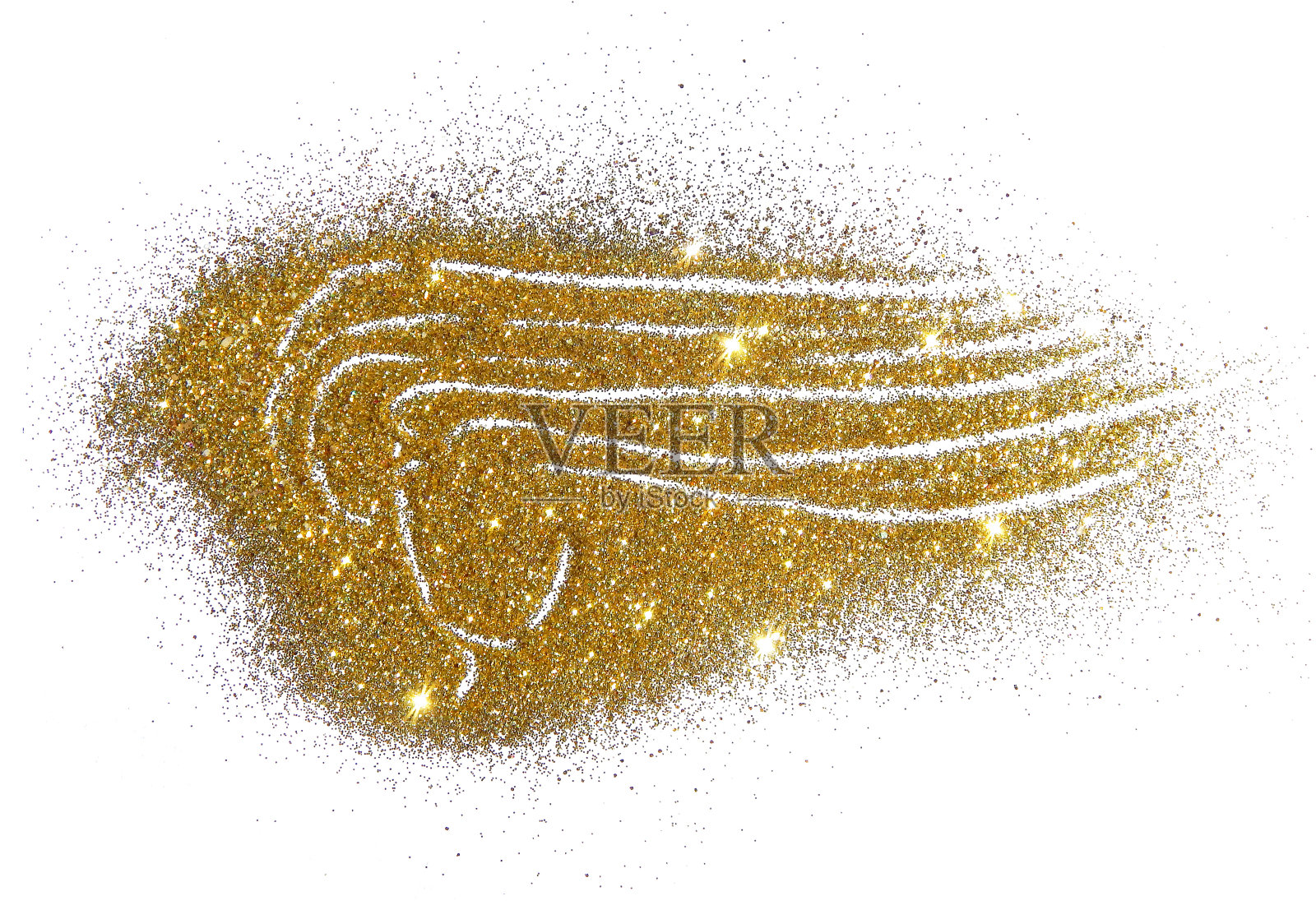 一个有着金色长发的女孩的剪影照片摄影图片