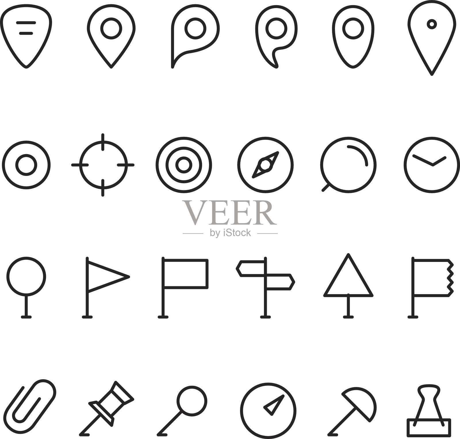 导航针集合设计元素图片