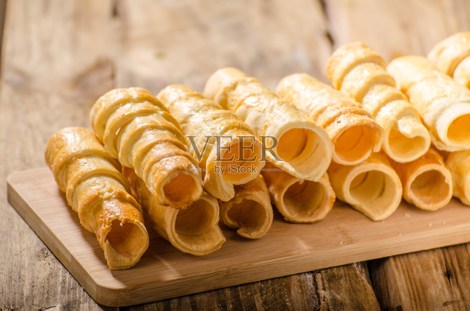 奶油角自制的照片摄影图片