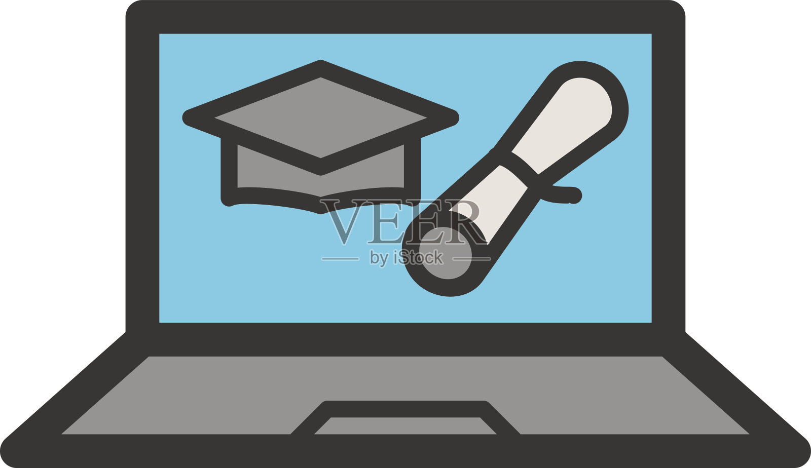 在线学位插画图片素材