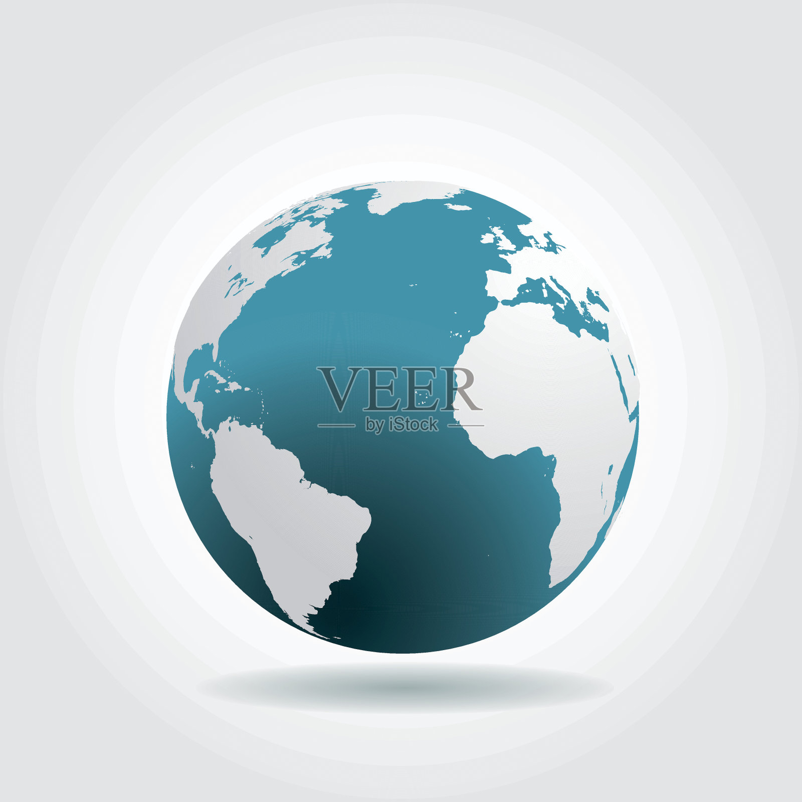 蓝色的全球清洁插画图片素材