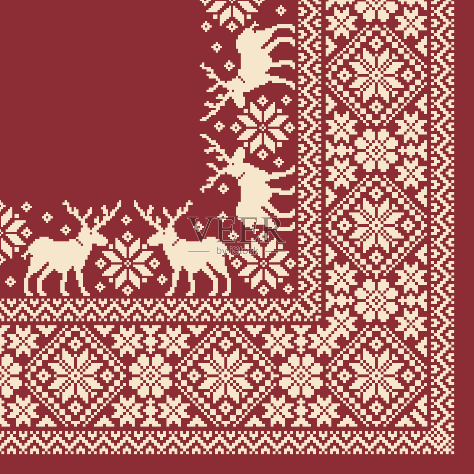 北欧设计的围巾插画图片素材