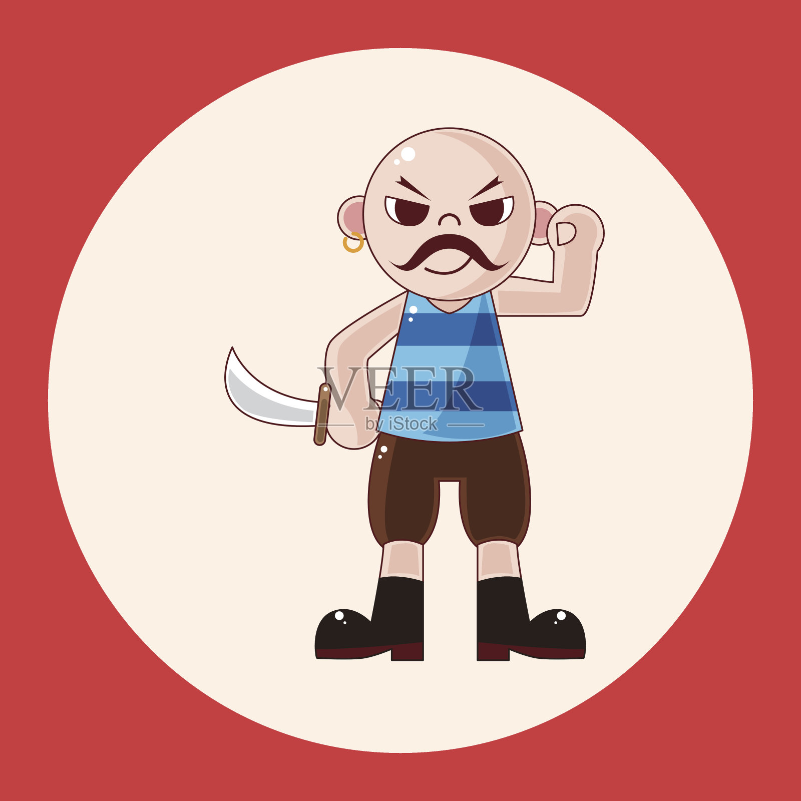 海盗主题元素插画图片素材