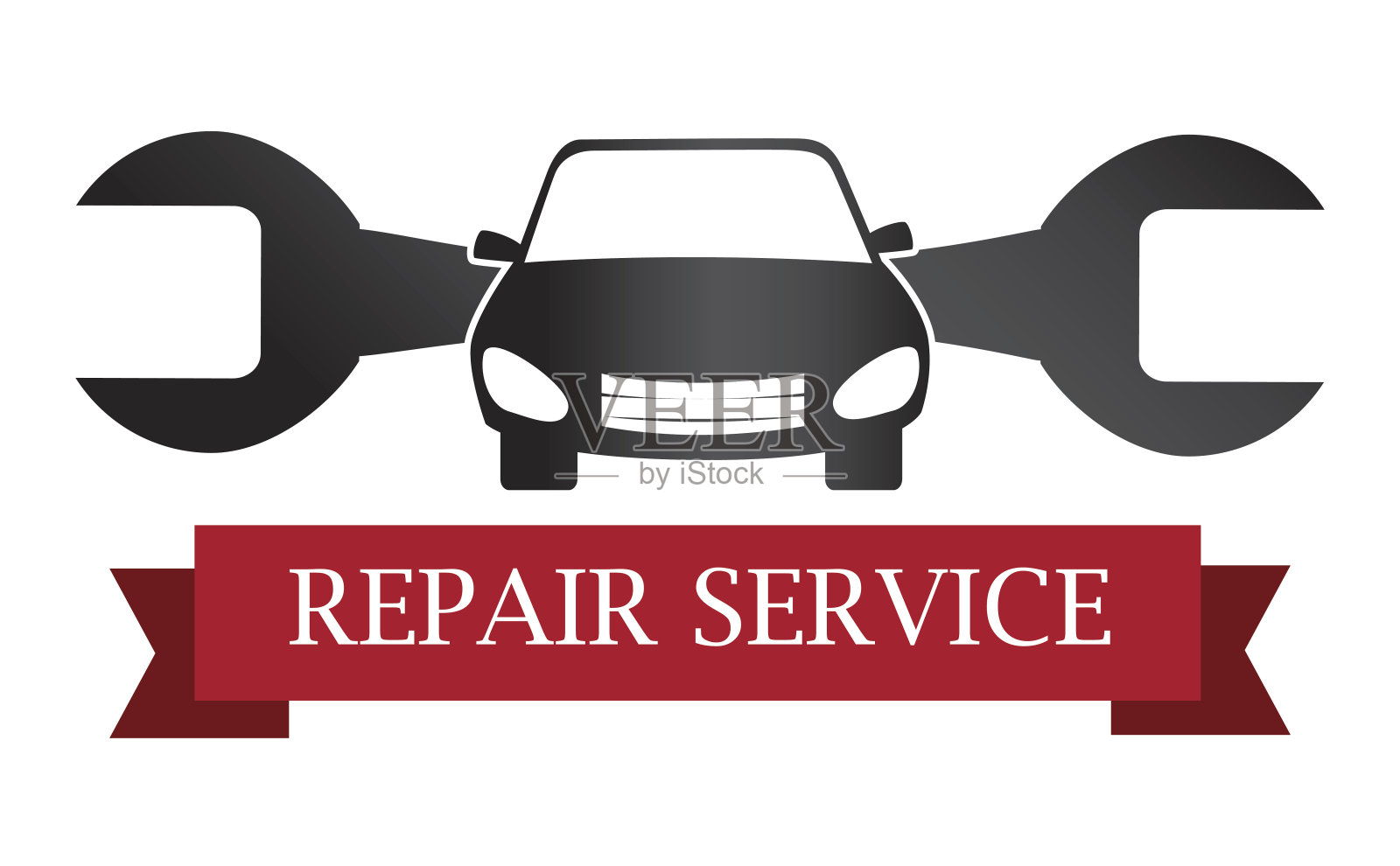 车库设计，矢量图。插画图片素材