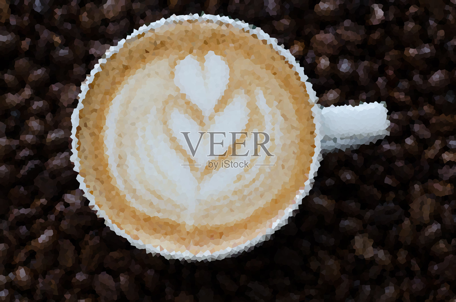 模糊拿铁咖啡照片摄影图片