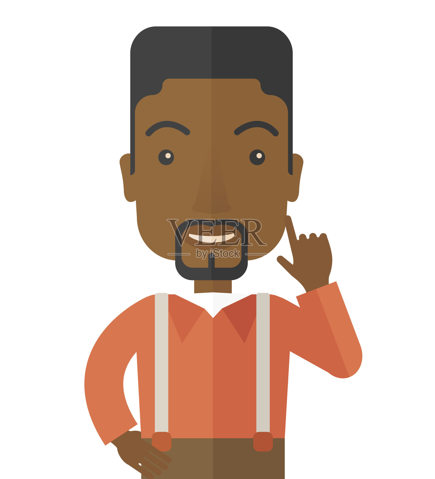 黑人青年成功人士插画图片素材