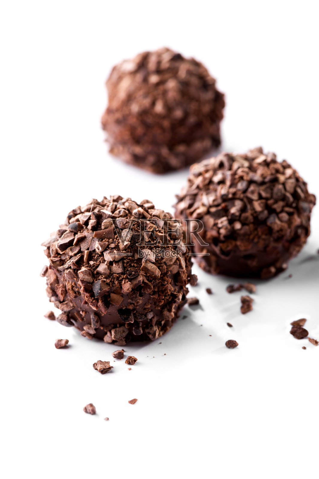 巧克力和面包屑特写照片摄影图片