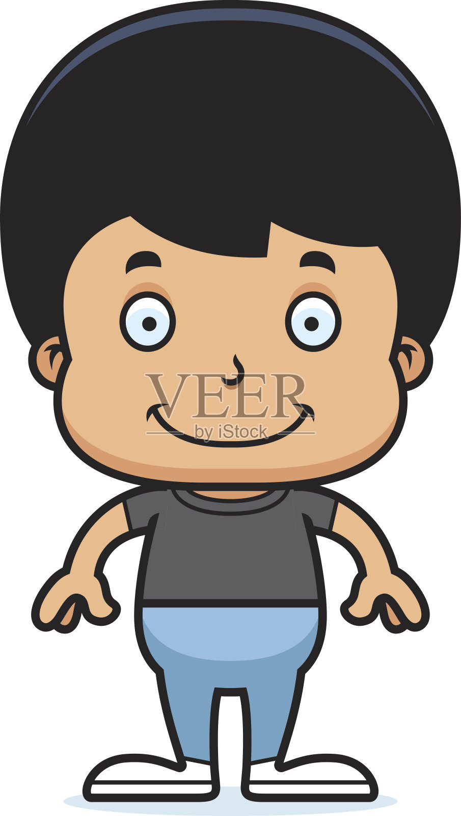 卡通微笑的男孩设计元素图片