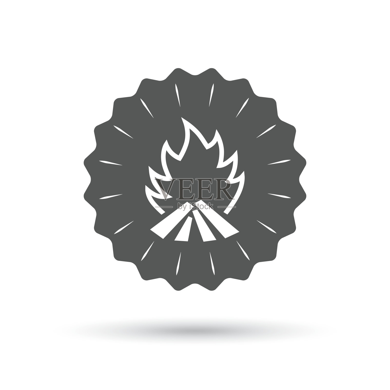 火火焰标志图标。热的象征设计元素图片