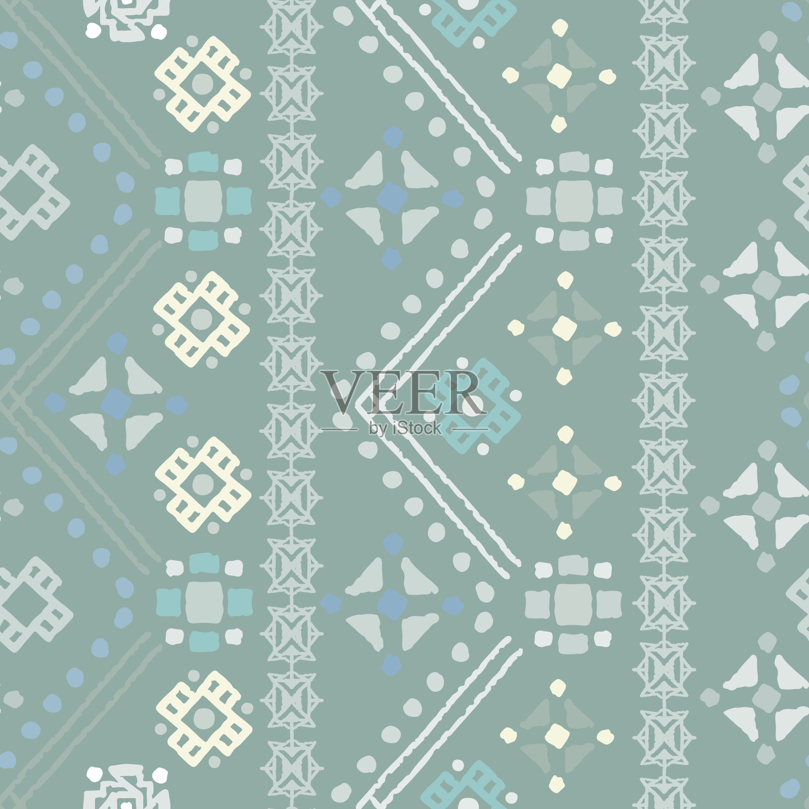 民族无缝模式插画图片素材