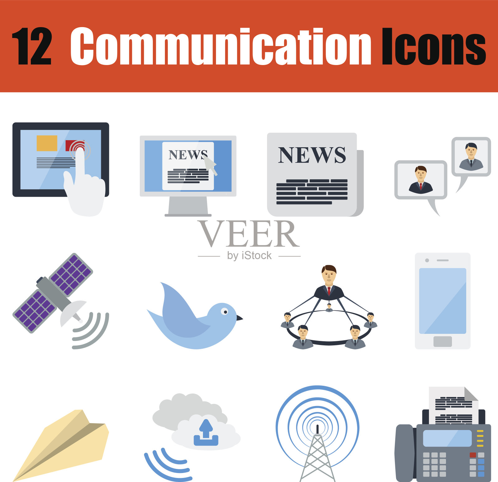 平面设计交流图标集图标素材