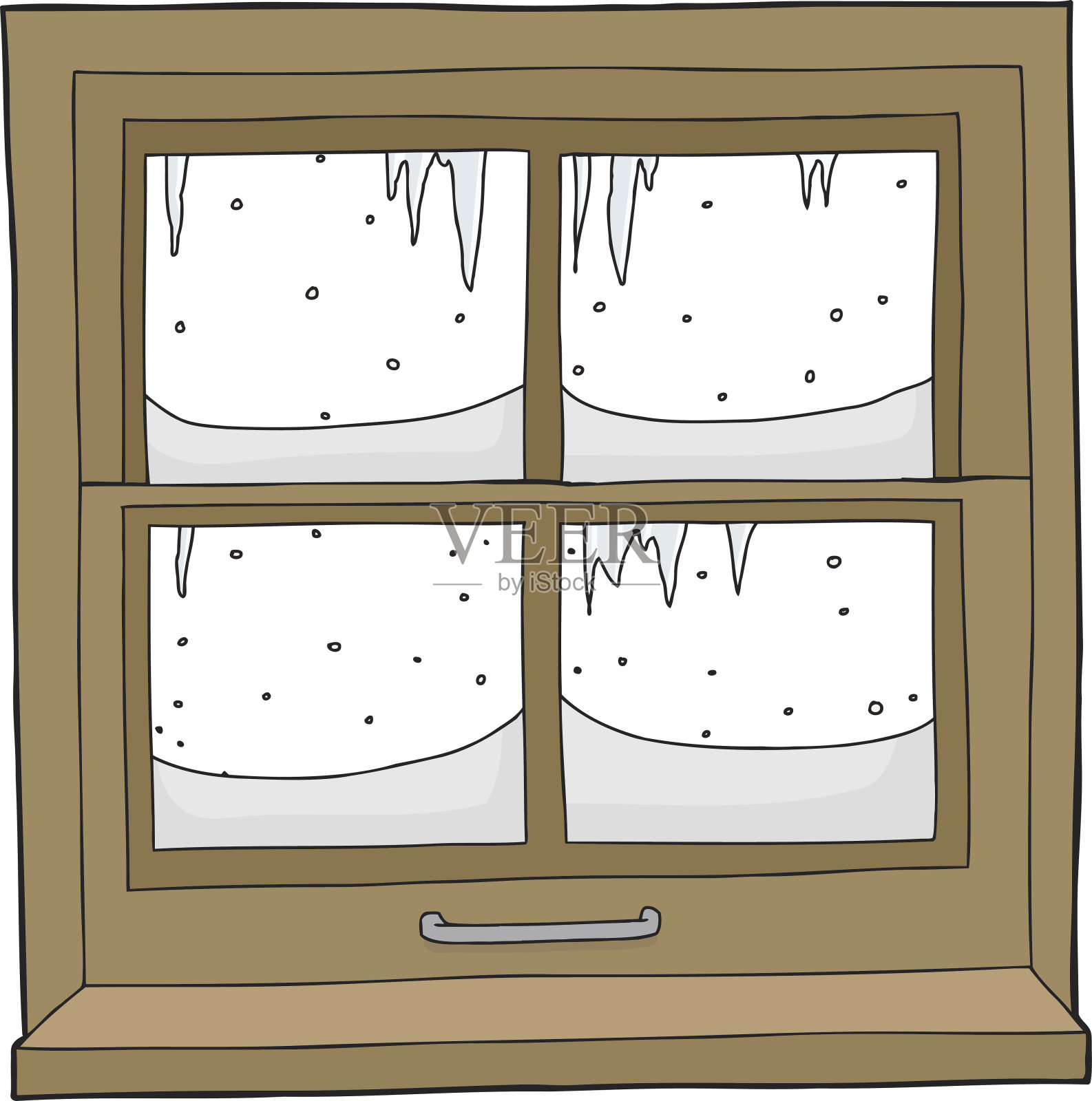 冰雪之窗设计元素图片