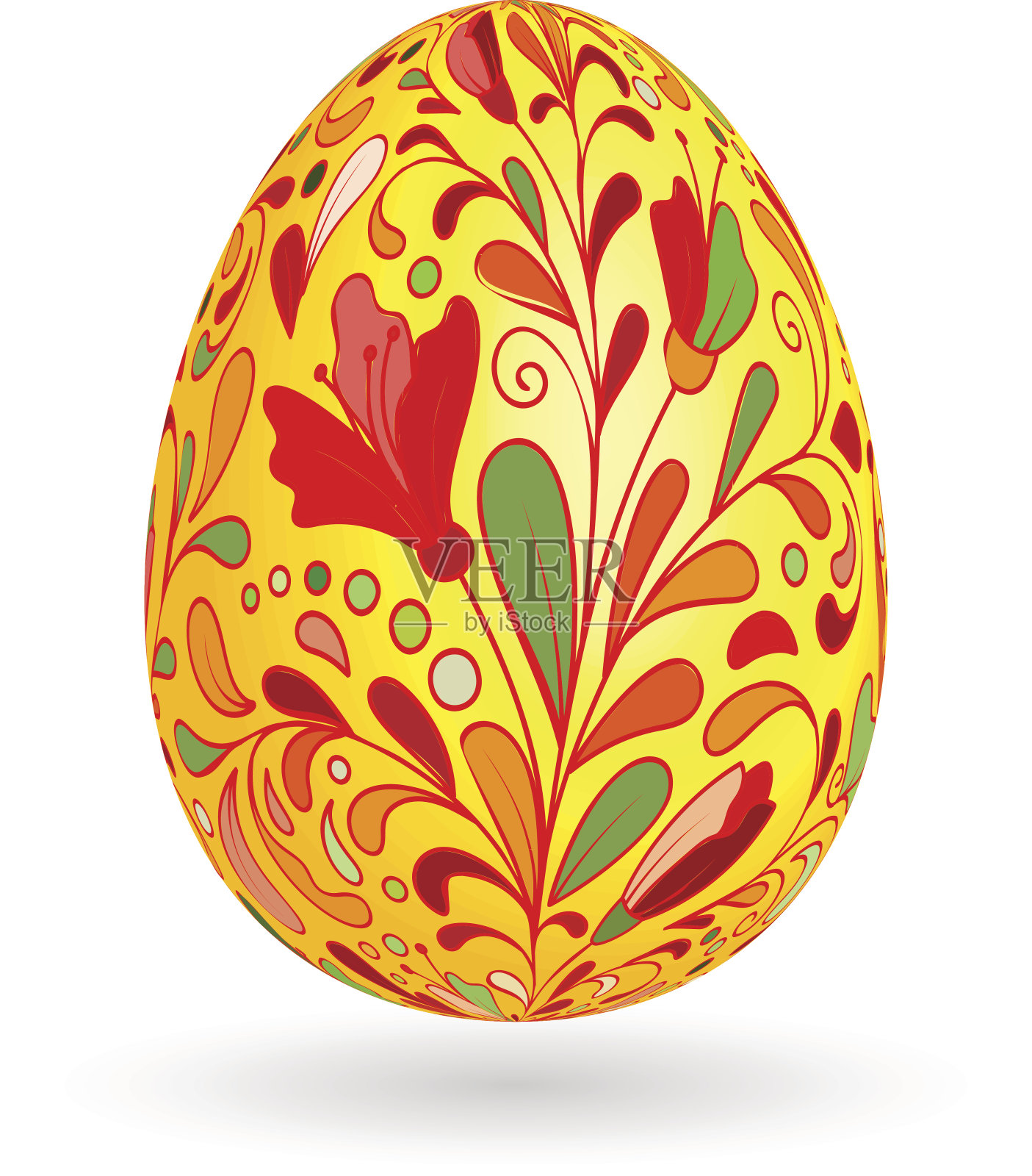 矢量插图的彩色复活节蛋在白色的背景。插画图片素材