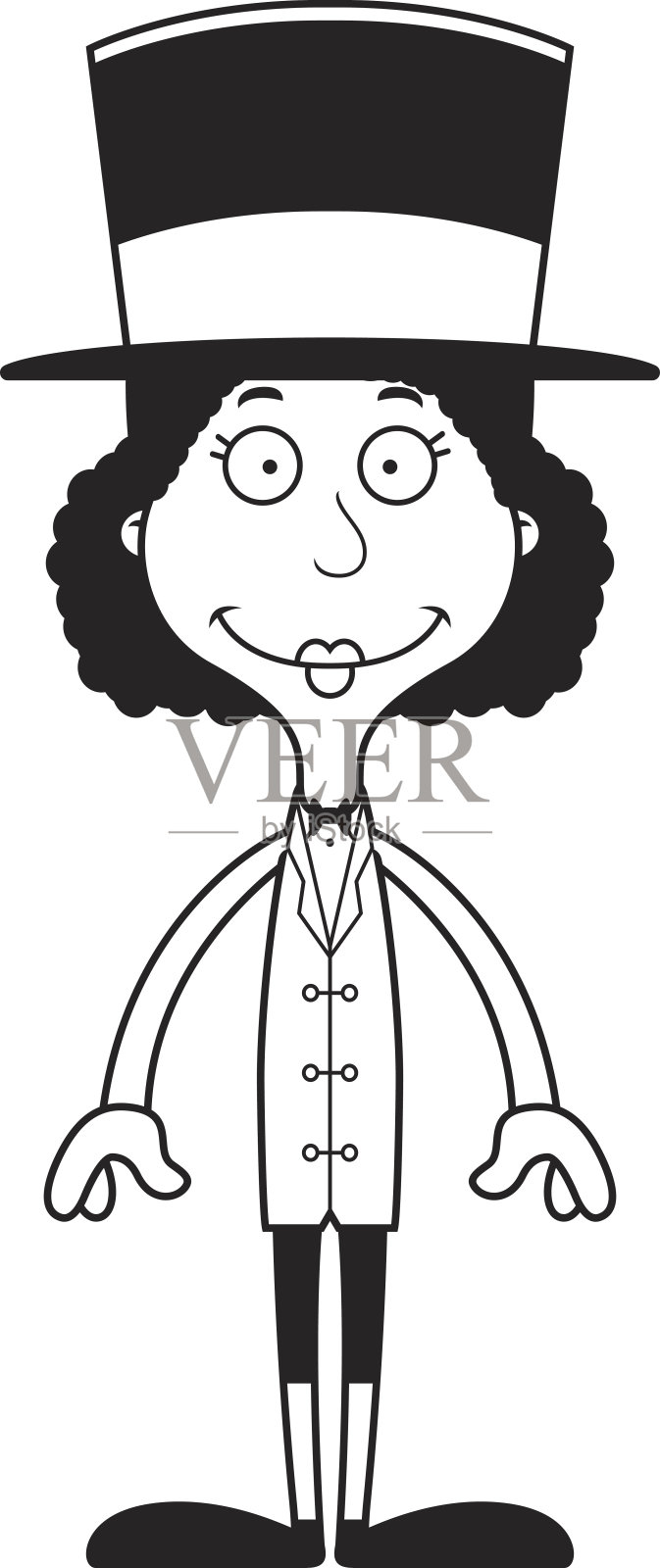 卡通微笑的女领班设计元素图片