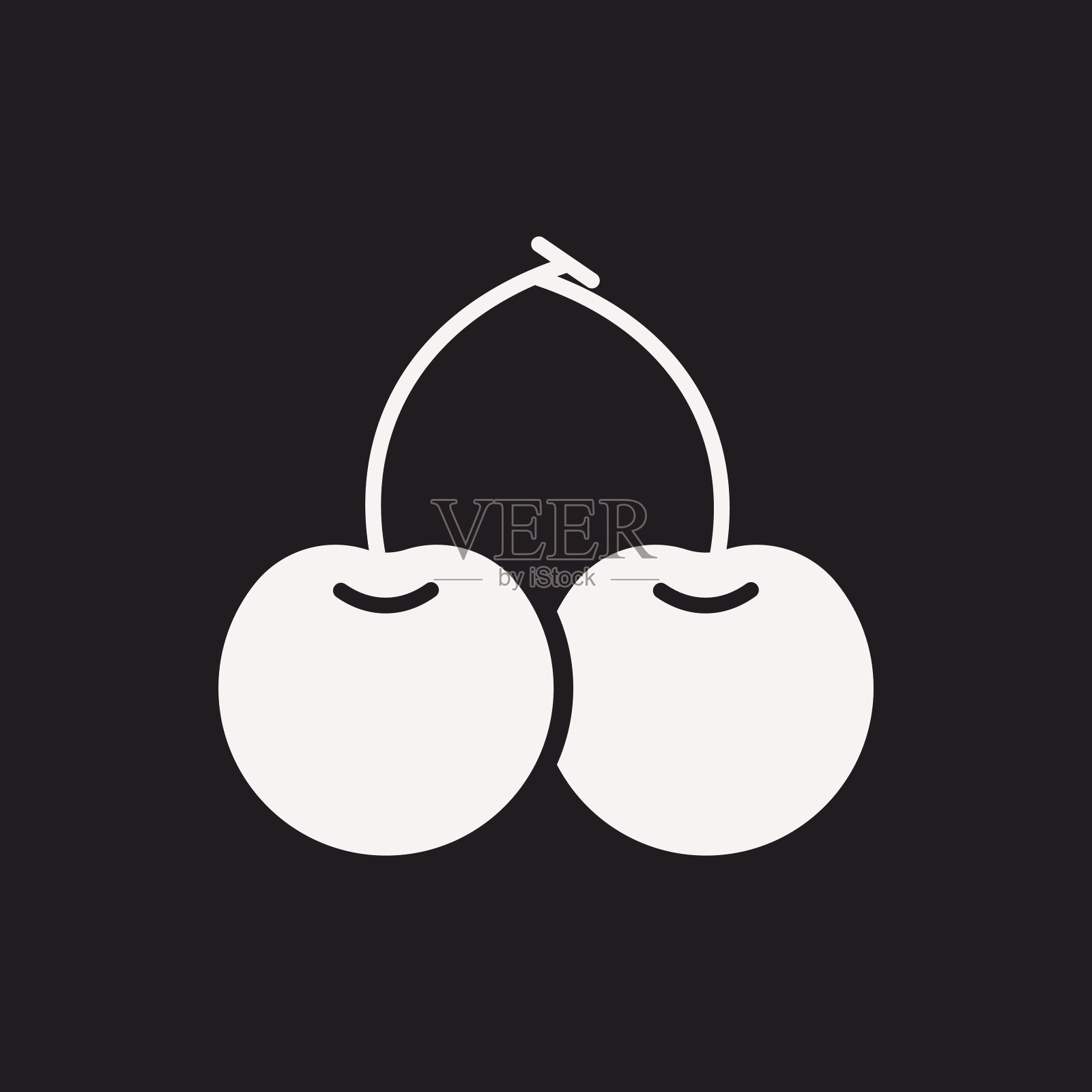 水果樱桃图标插画图片素材