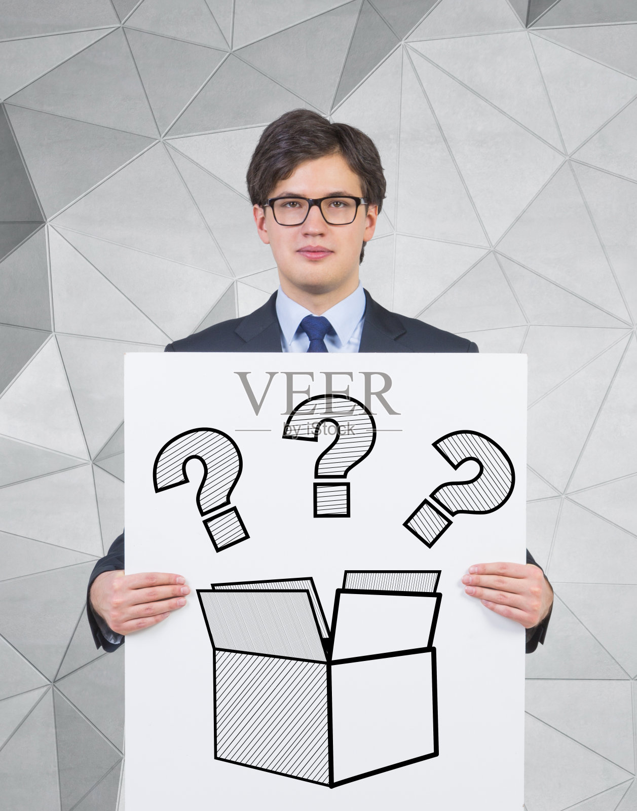 方框中的问题照片摄影图片