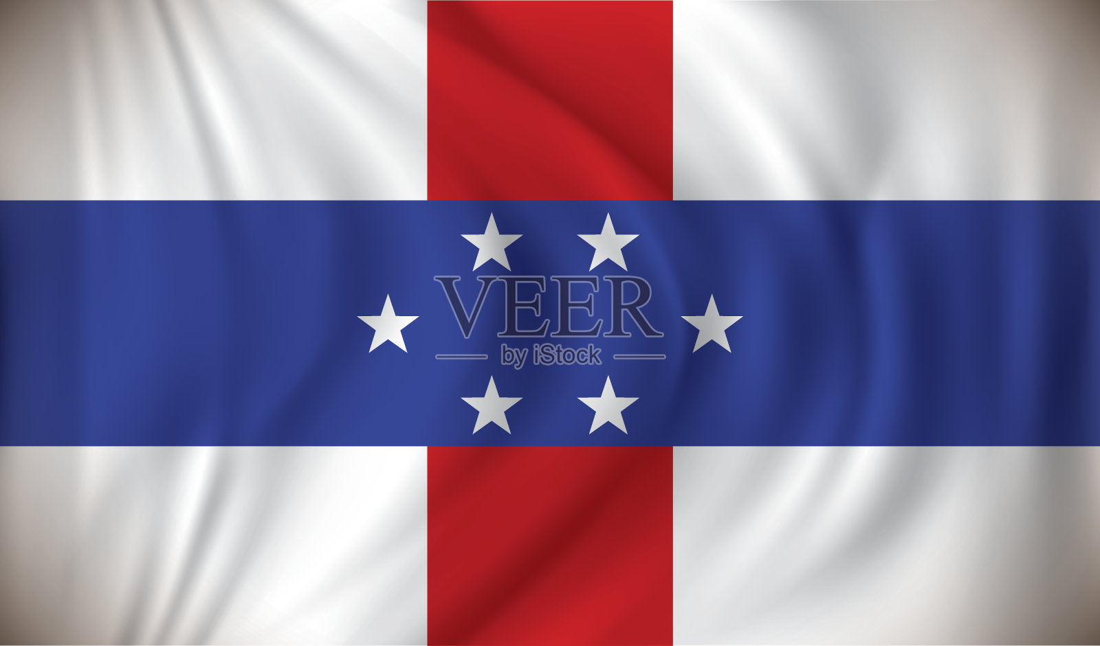 荷属安的列斯群岛国旗插画图片素材