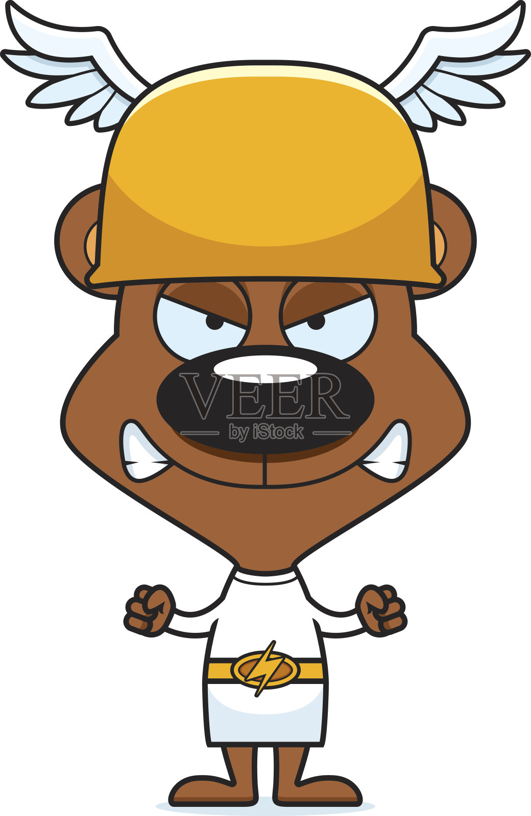 愤怒的爱马仕卡通熊设计元素图片