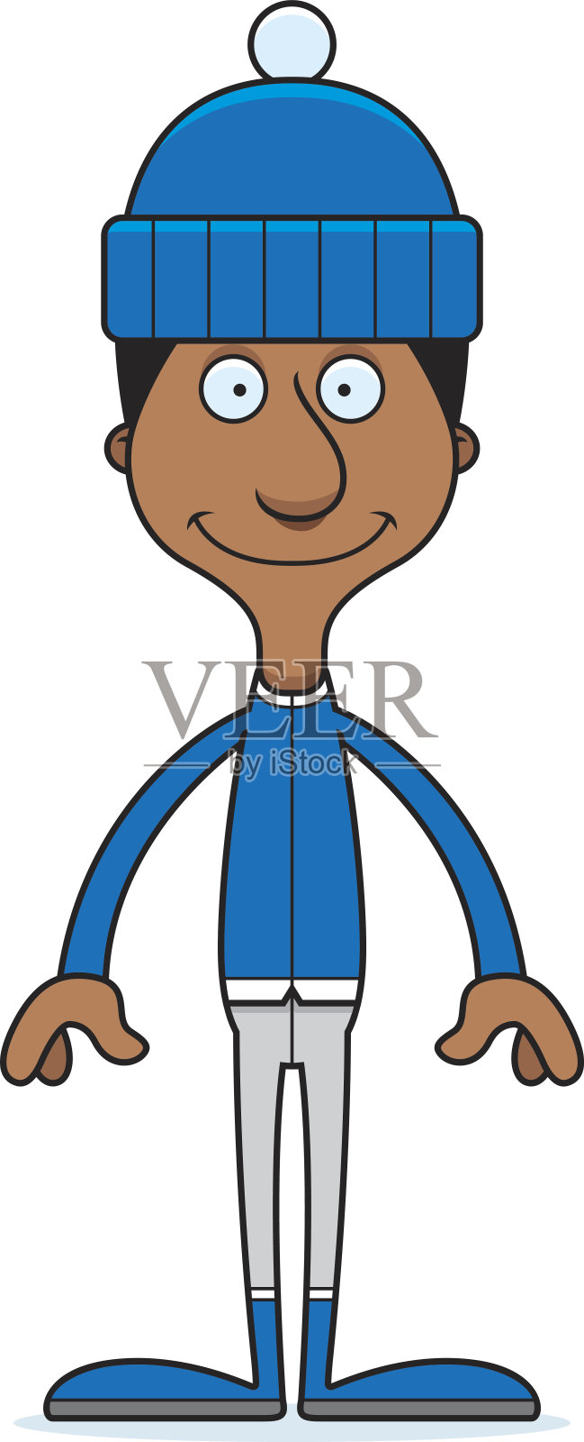 卡通微笑的冬天人设计元素图片