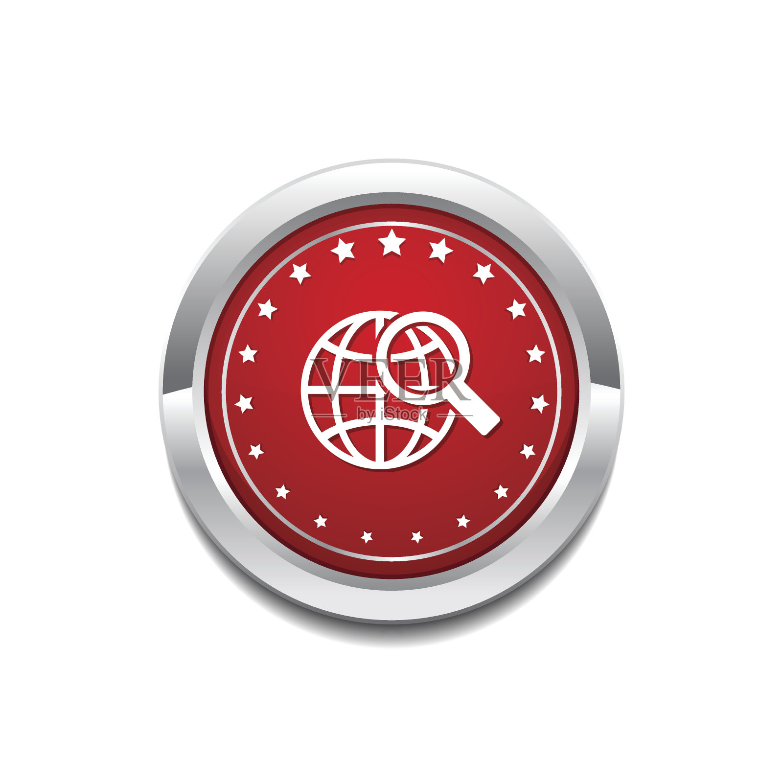 全球标志红色矢量图标按钮插画图片素材