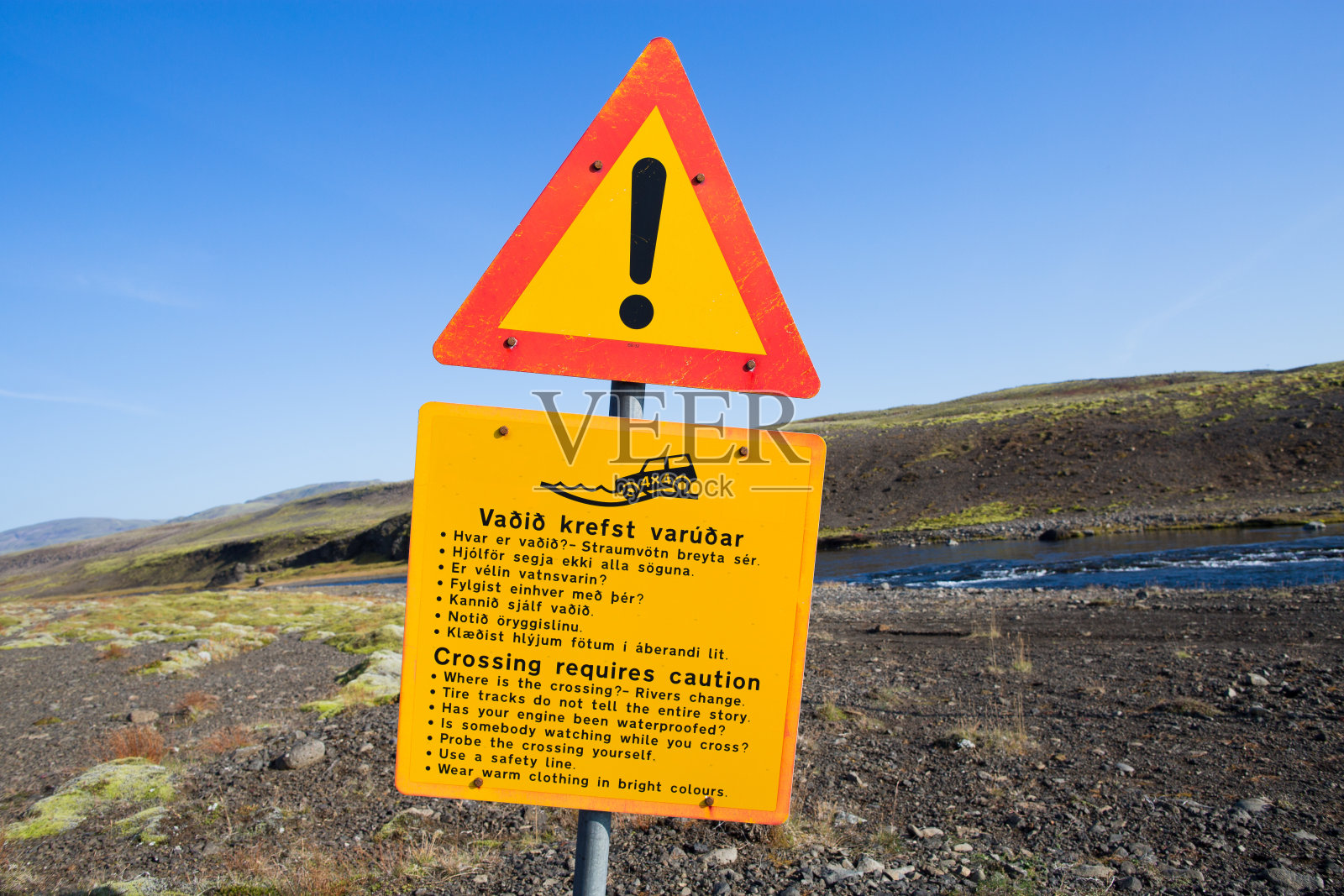 冰岛交通标志照片摄影图片