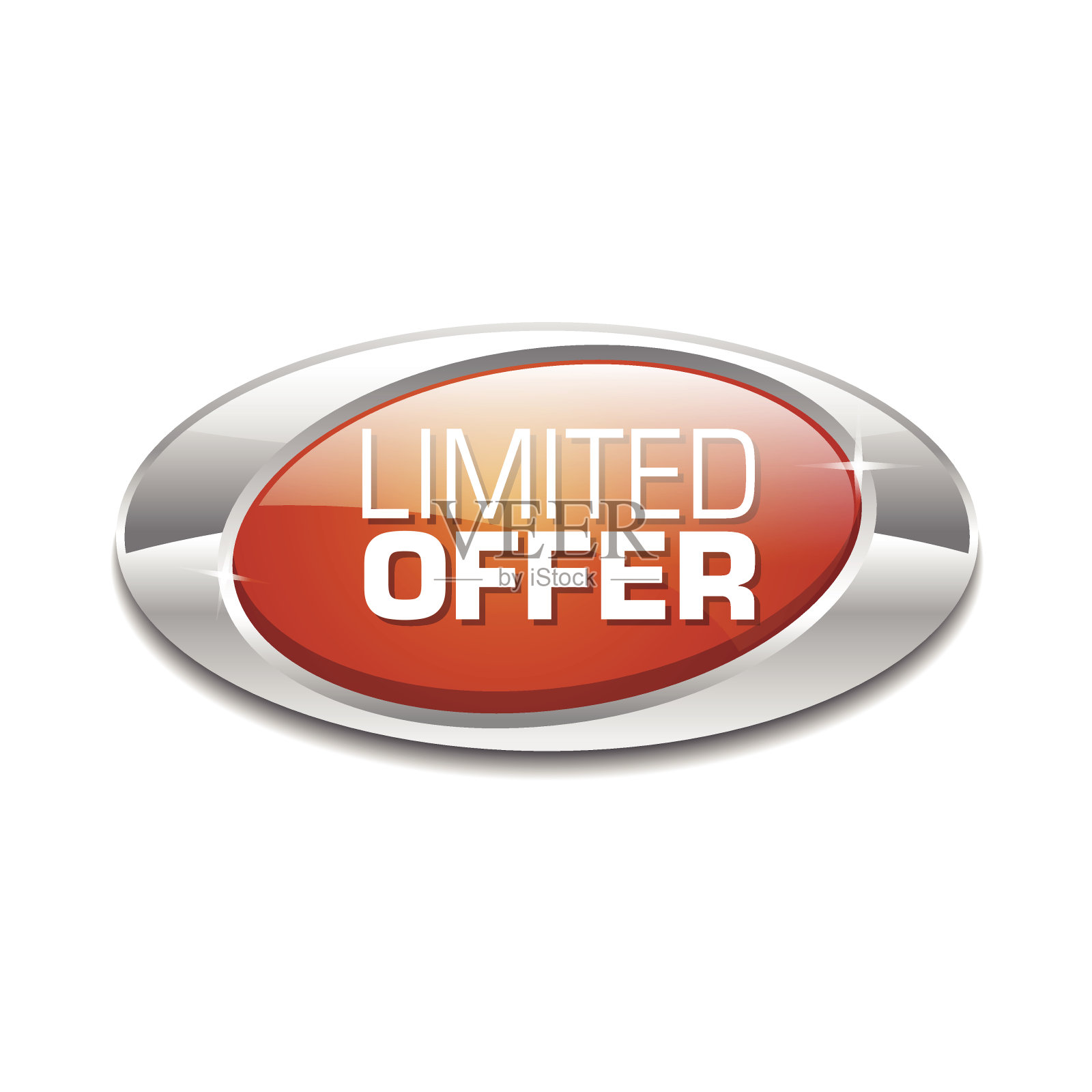 限时提供橙色矢量图标按钮设计元素图片