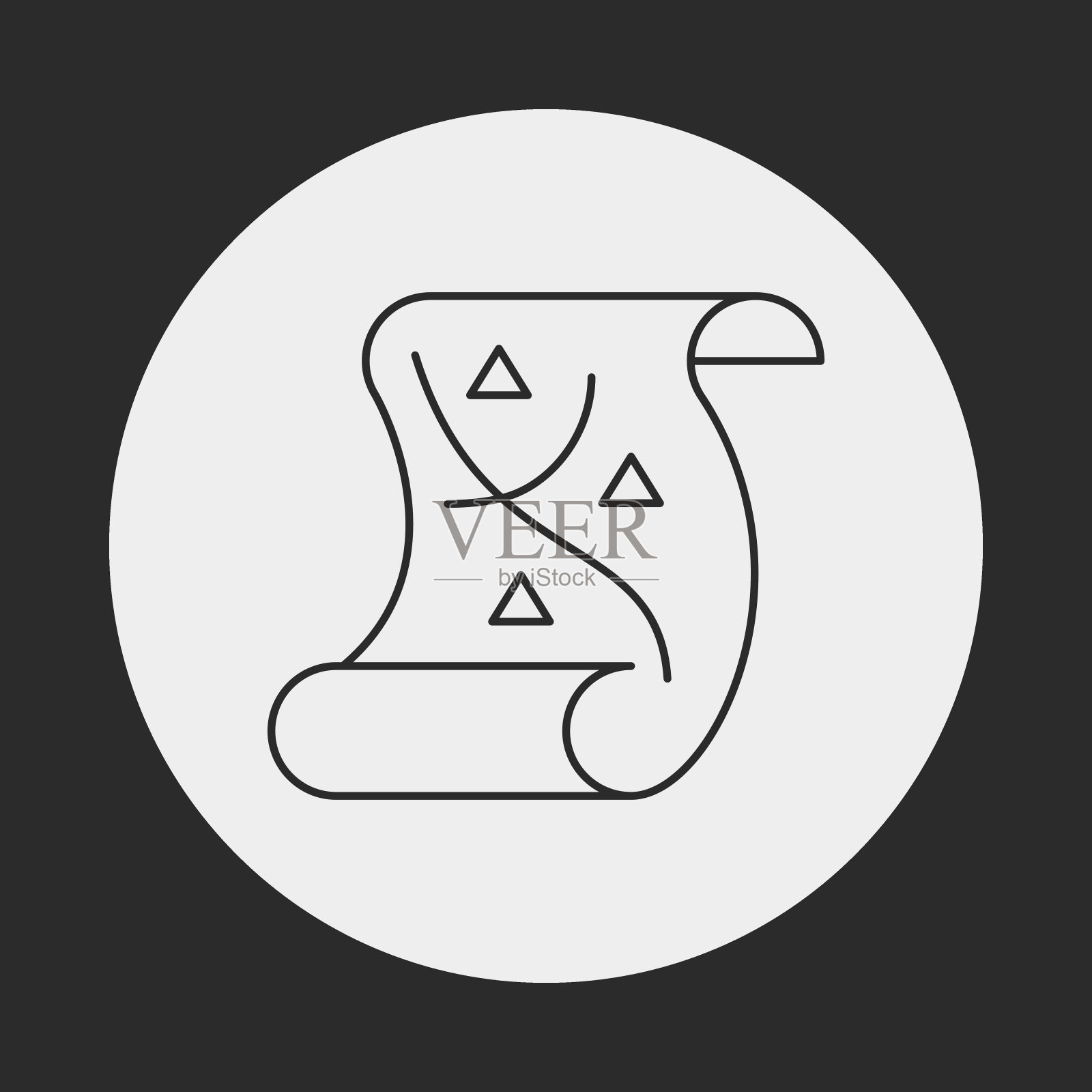 藏宝图线图标图标素材