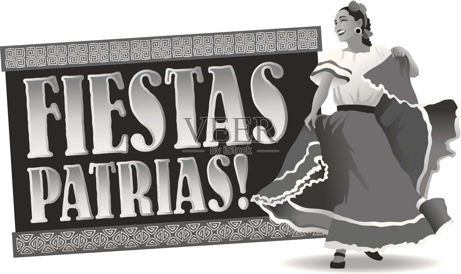 Fiestas标题插画图片素材