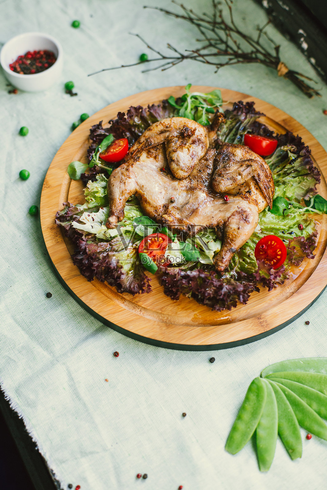 鸡肉烤照片摄影图片