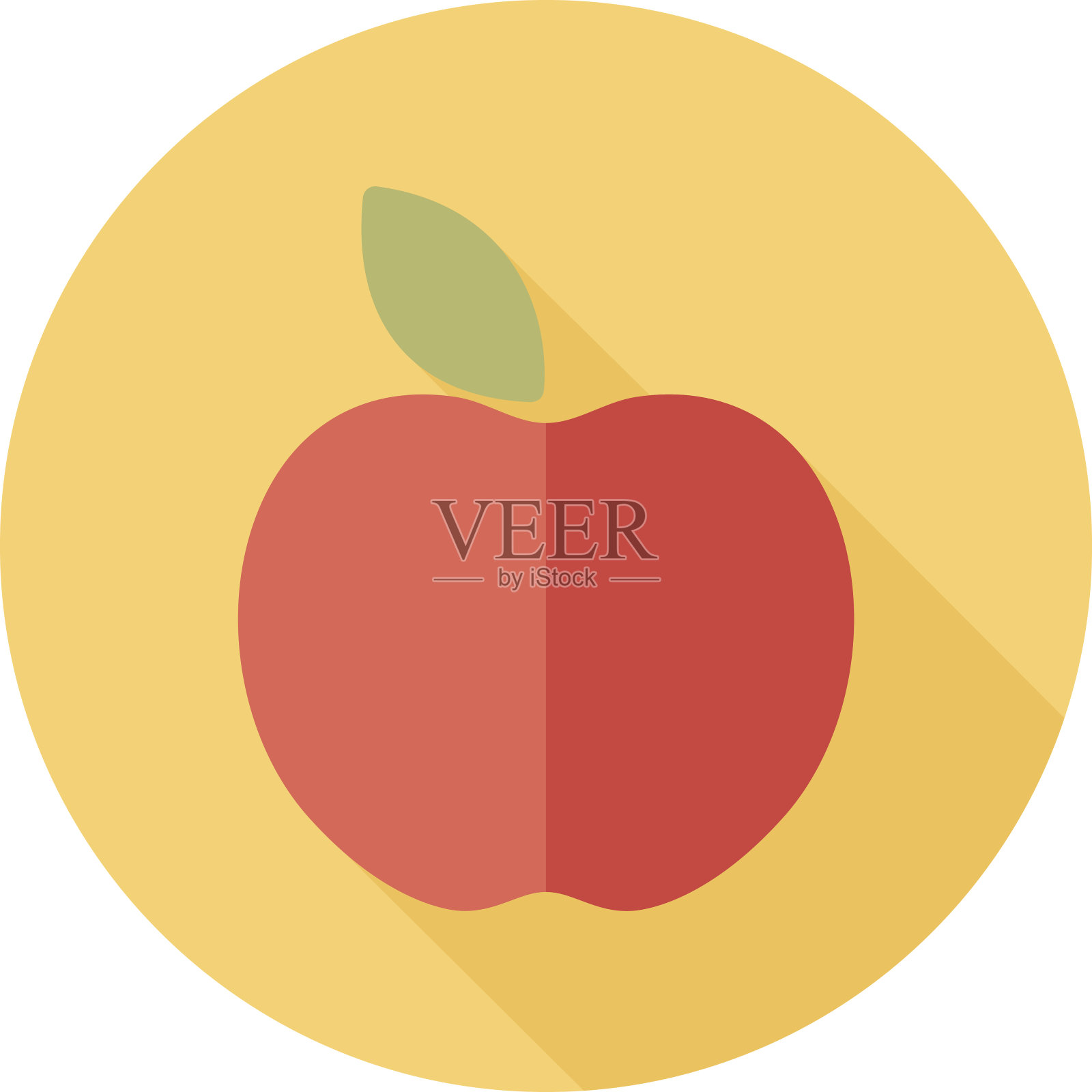 苹果平板图标与长影子图标素材