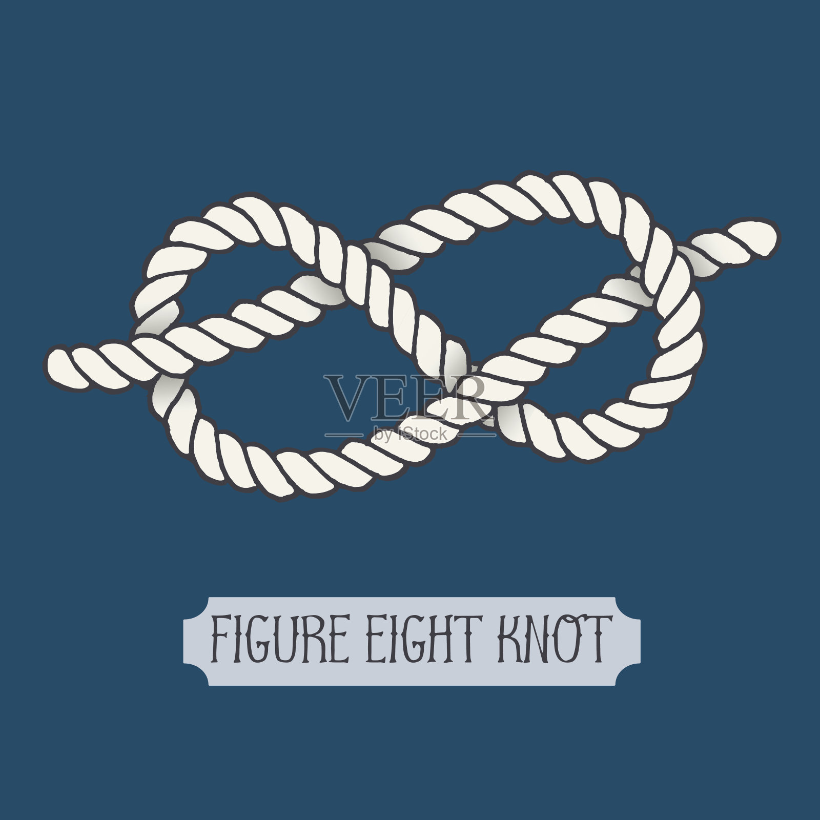 航海结的单一例证。设计元素图片