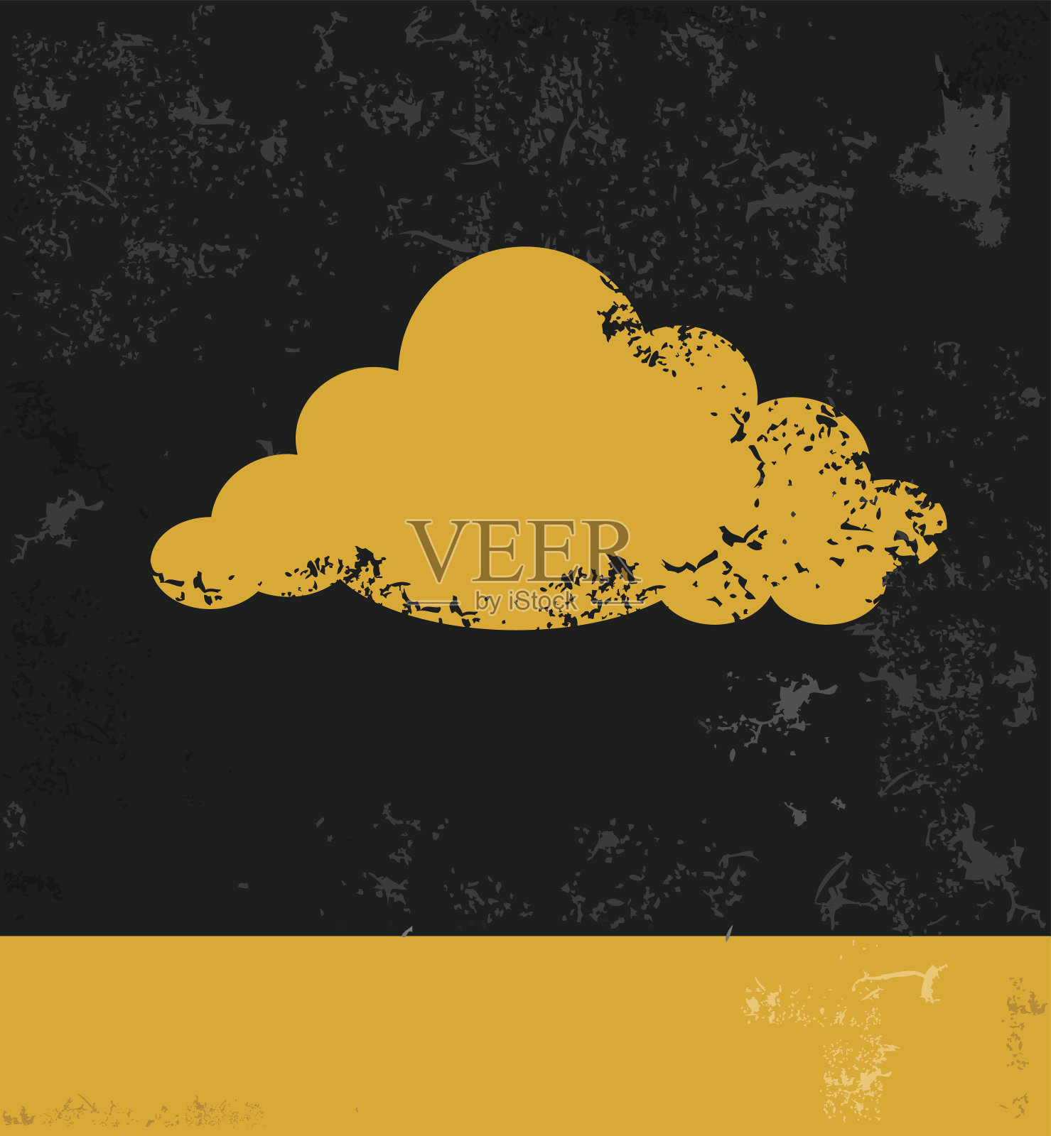 旧背景上的云设计，垃圾向量插画图片素材