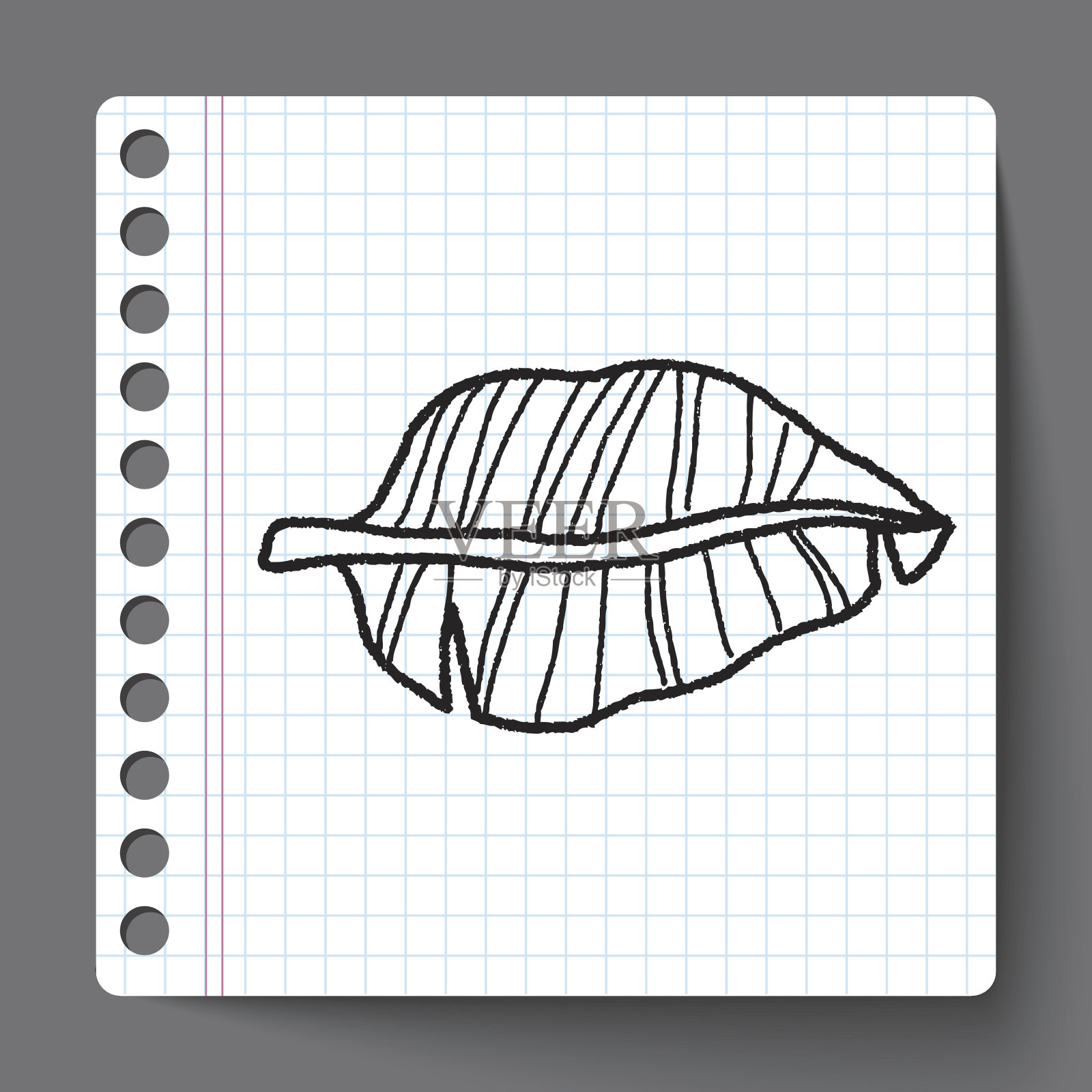 植物涂鸦设计元素图片