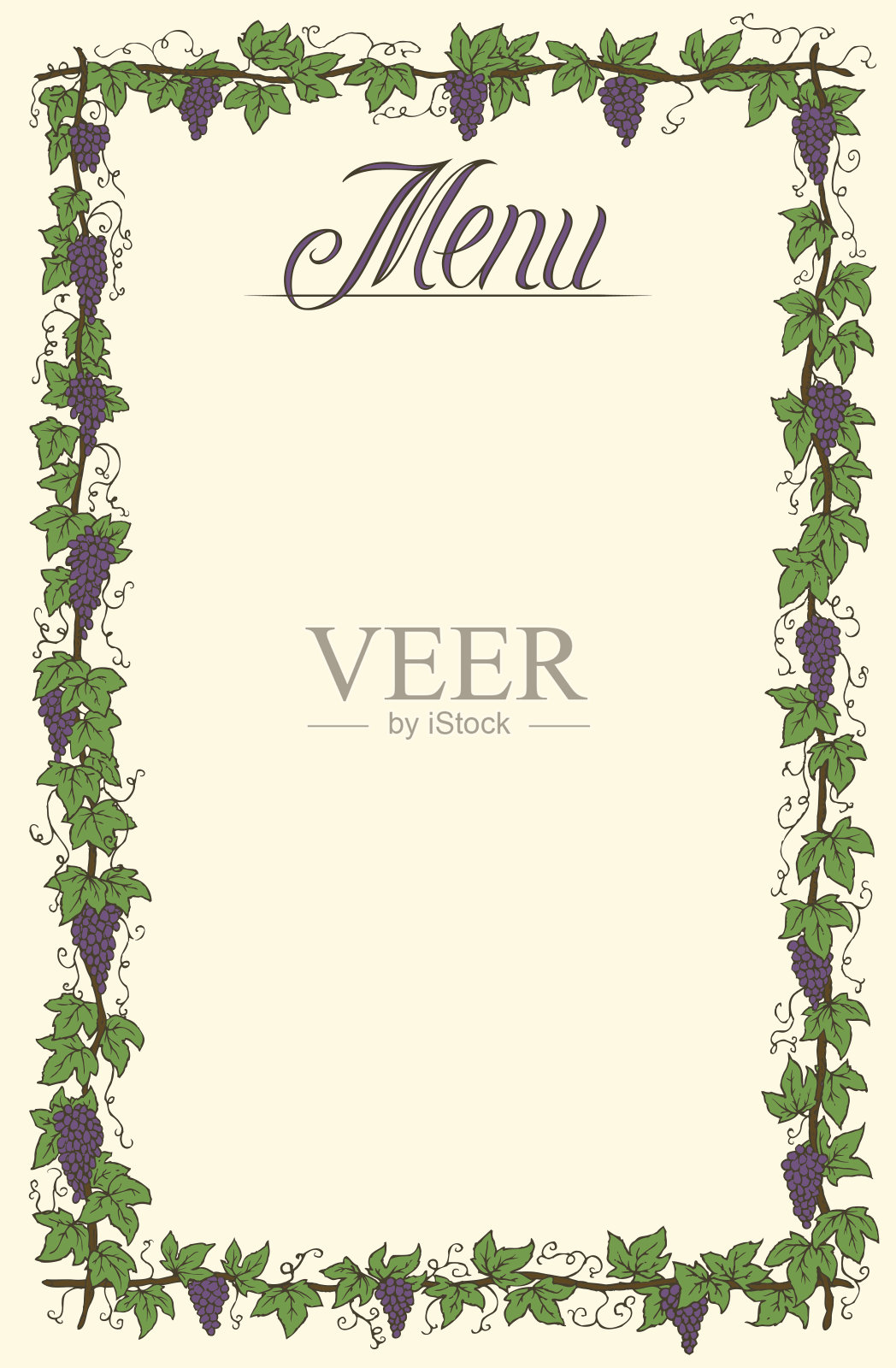 菜单页面设计插画图片素材