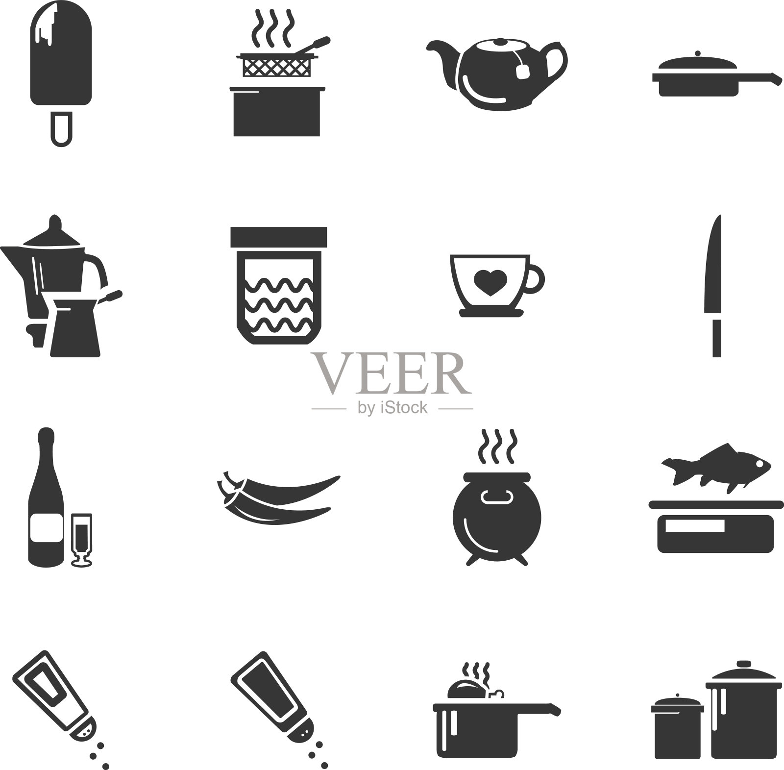 食物和厨房图标集图标素材