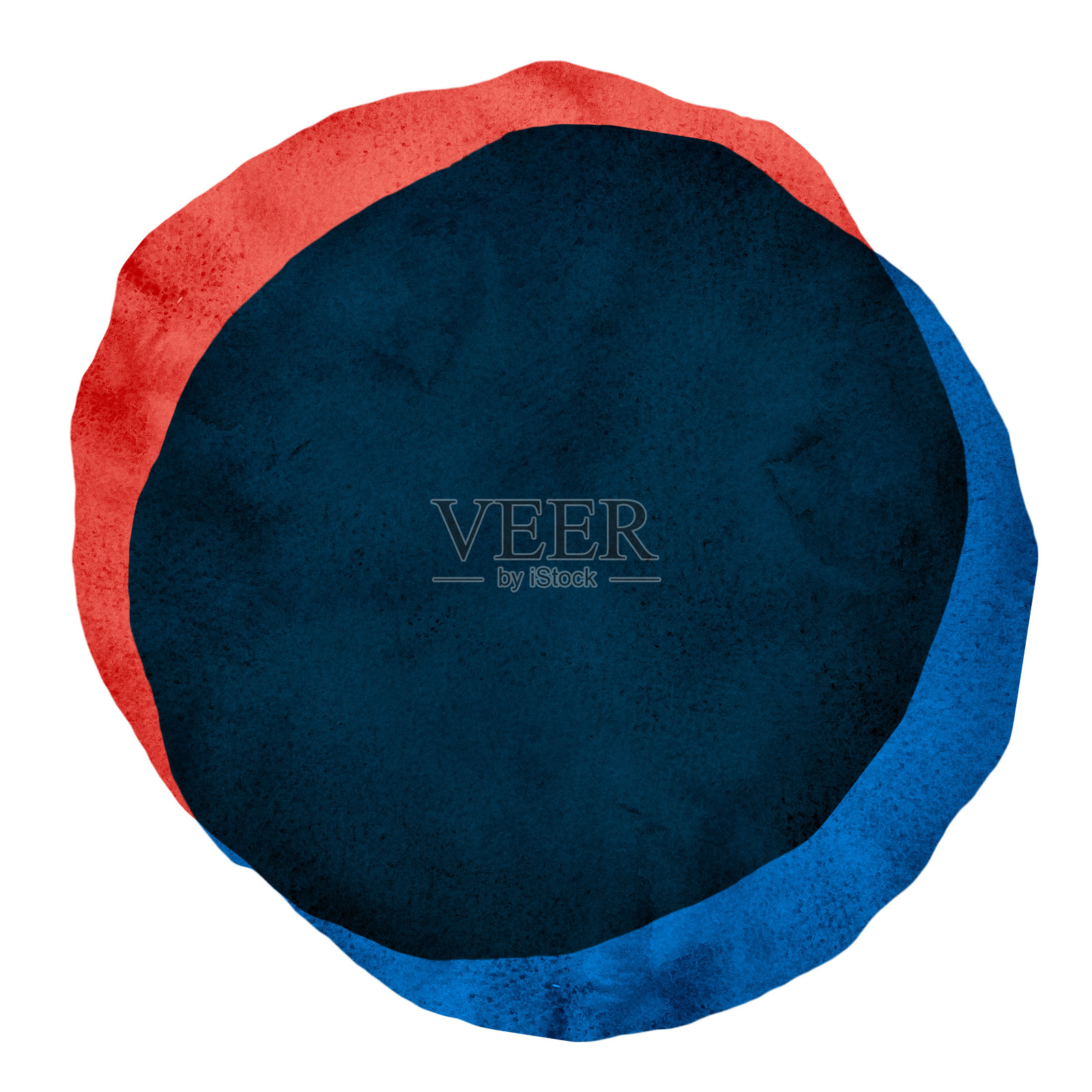 水彩画出重叠的圆圈照片摄影图片