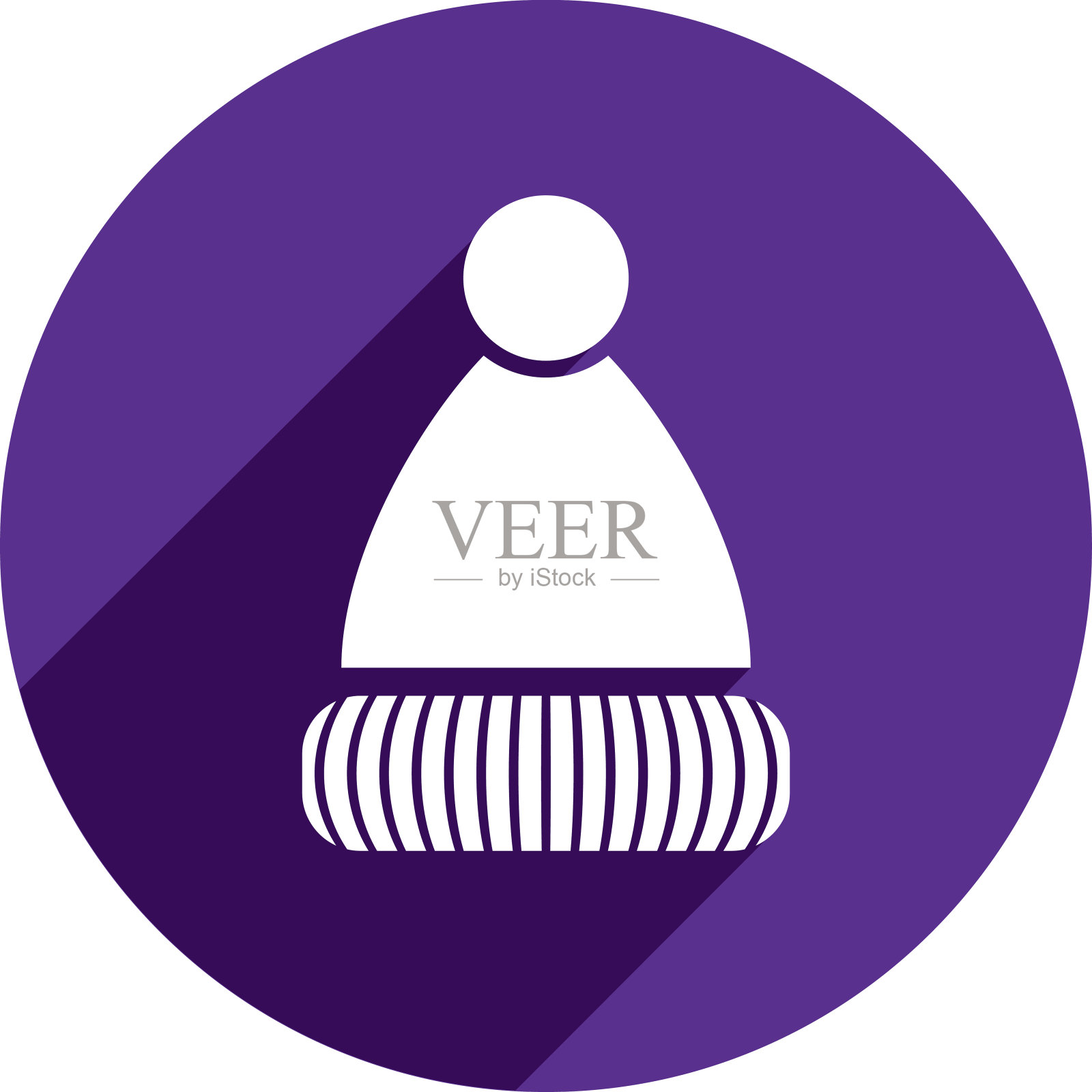 冬季帽子矢量图标孤立。插画图片素材